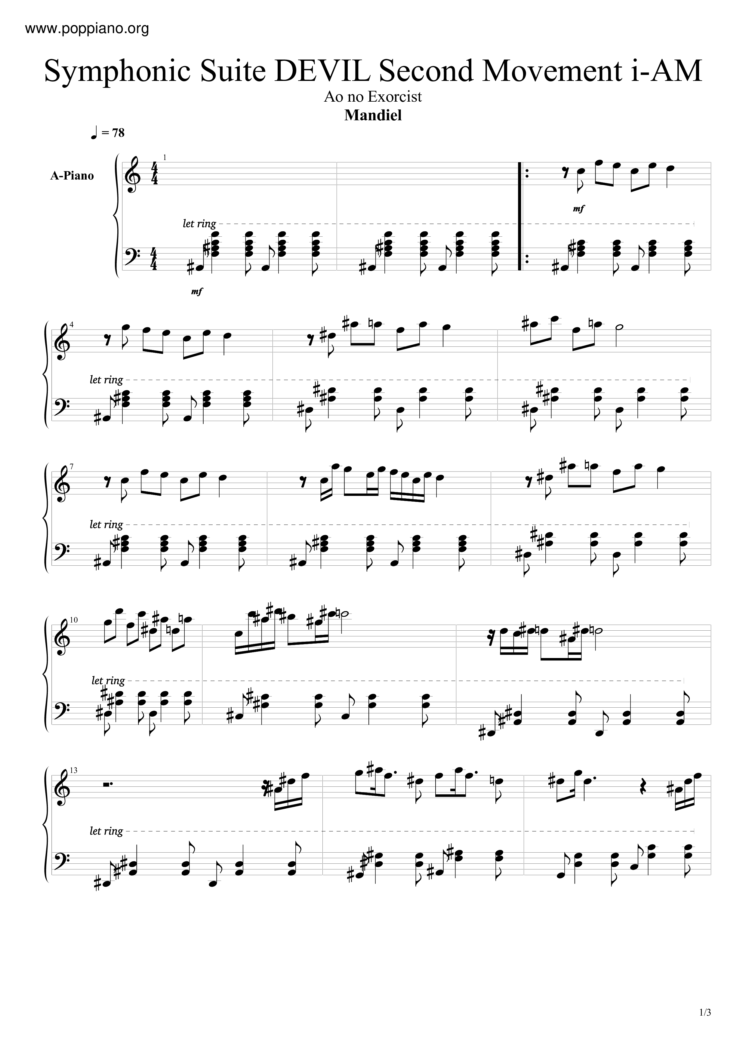 Synphony Suite Devil Score