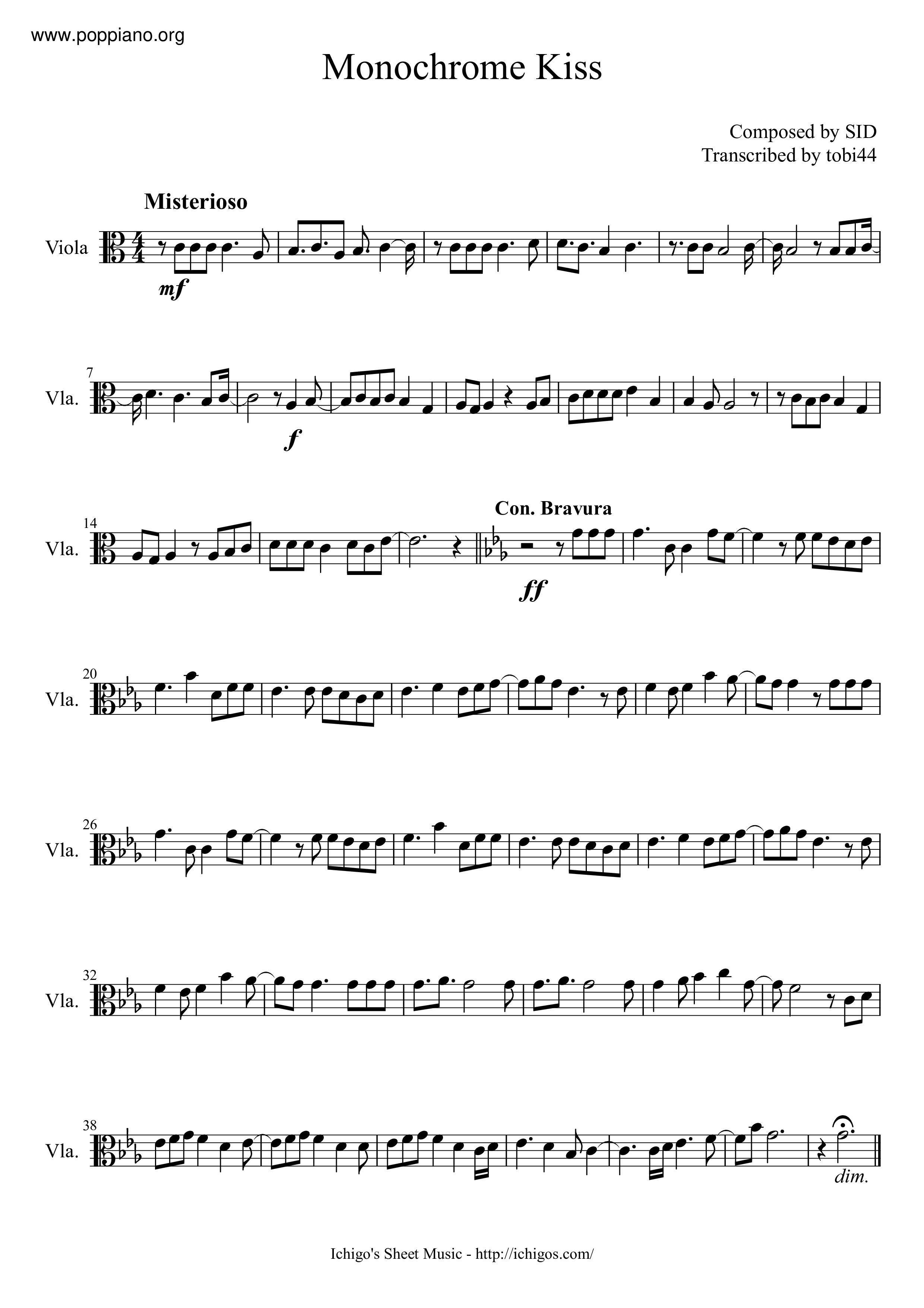 Monochrome Kiss Score