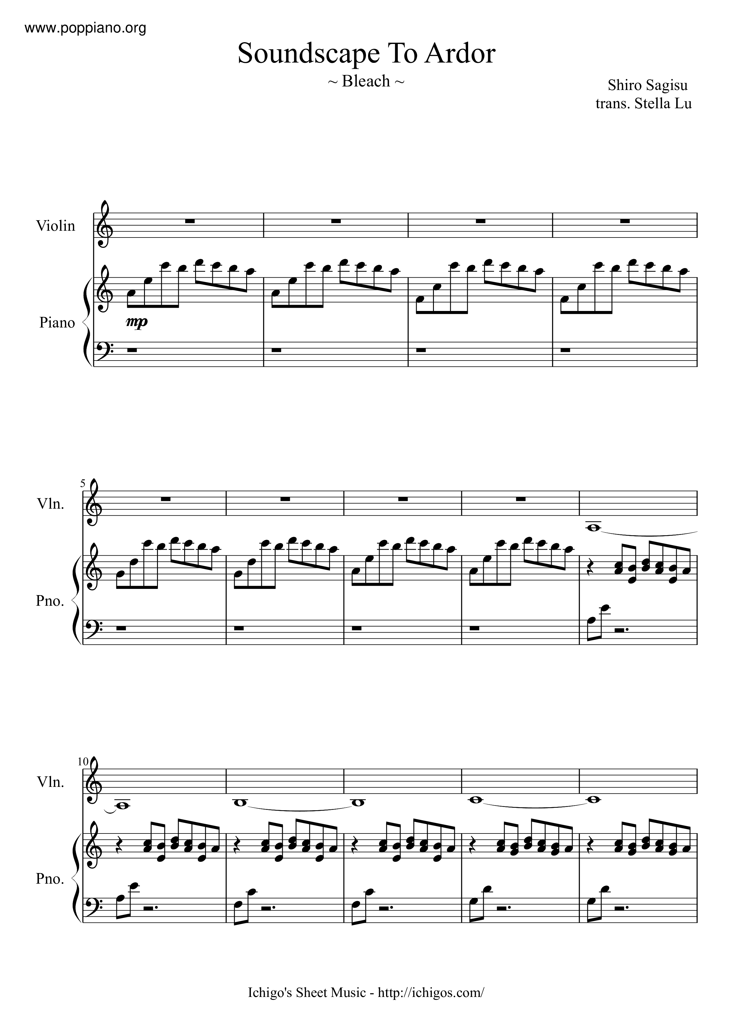 Soundscape To Ardor Score