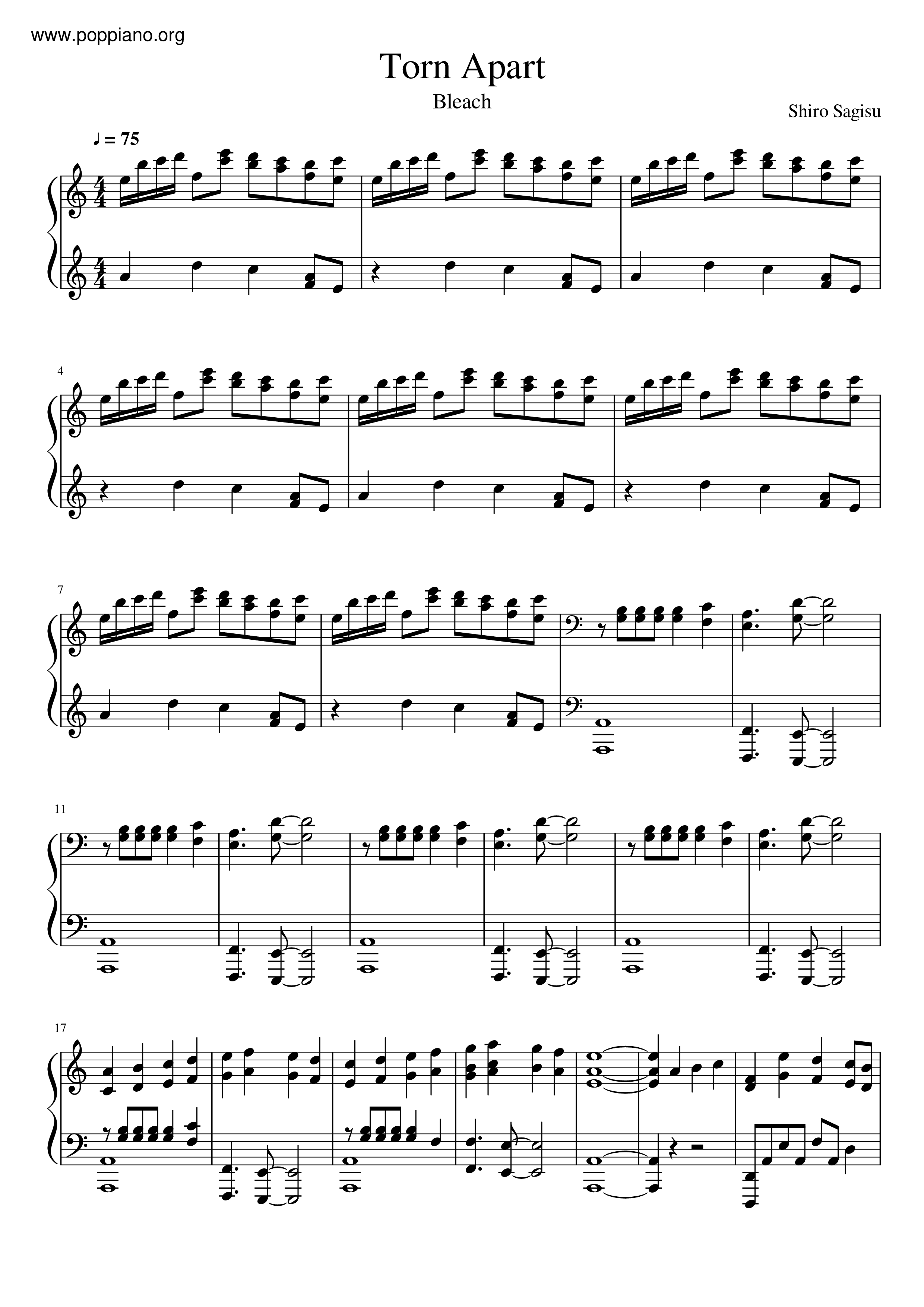 Torn Apart Score