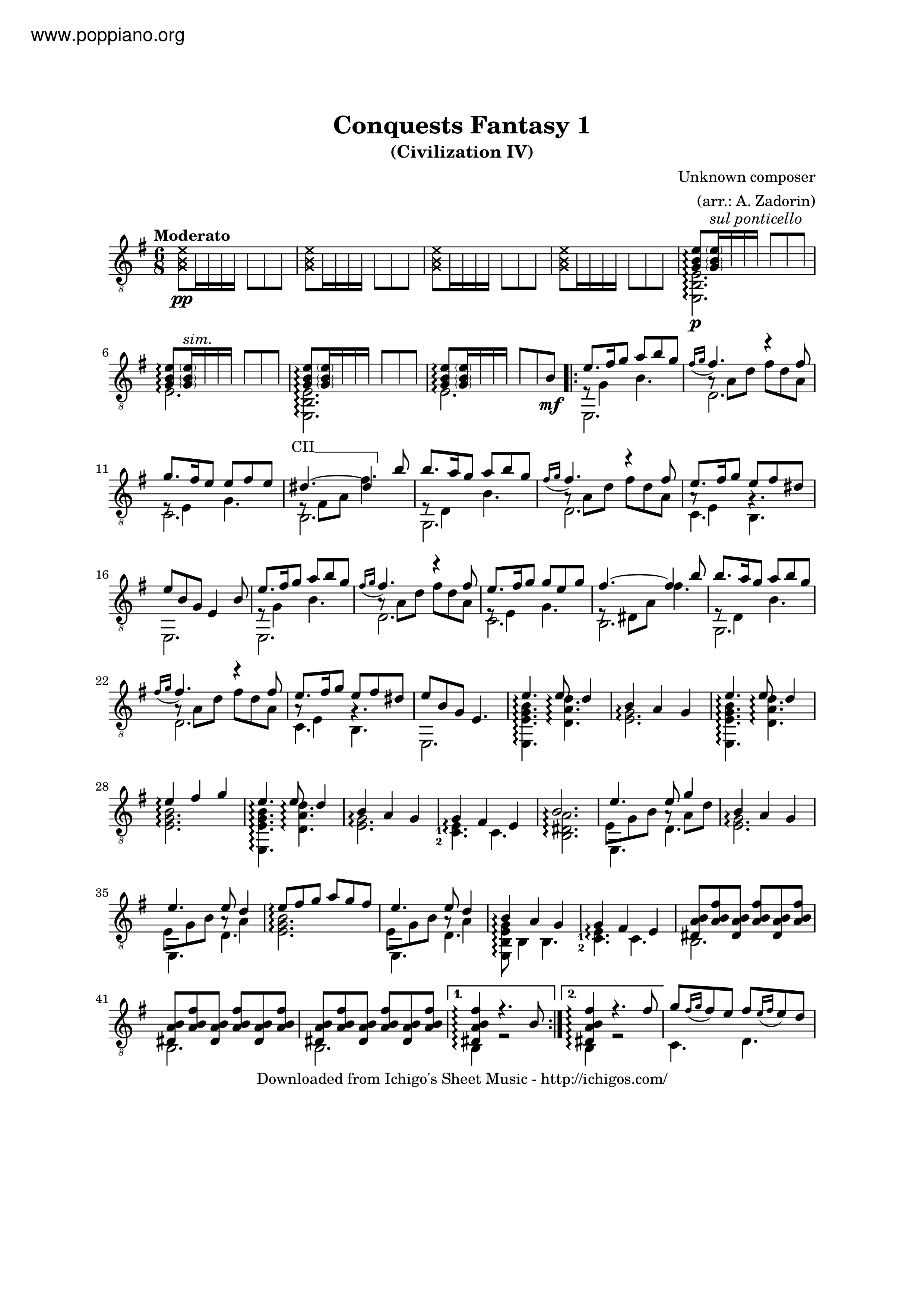 Conquests Fantasy 1 Score