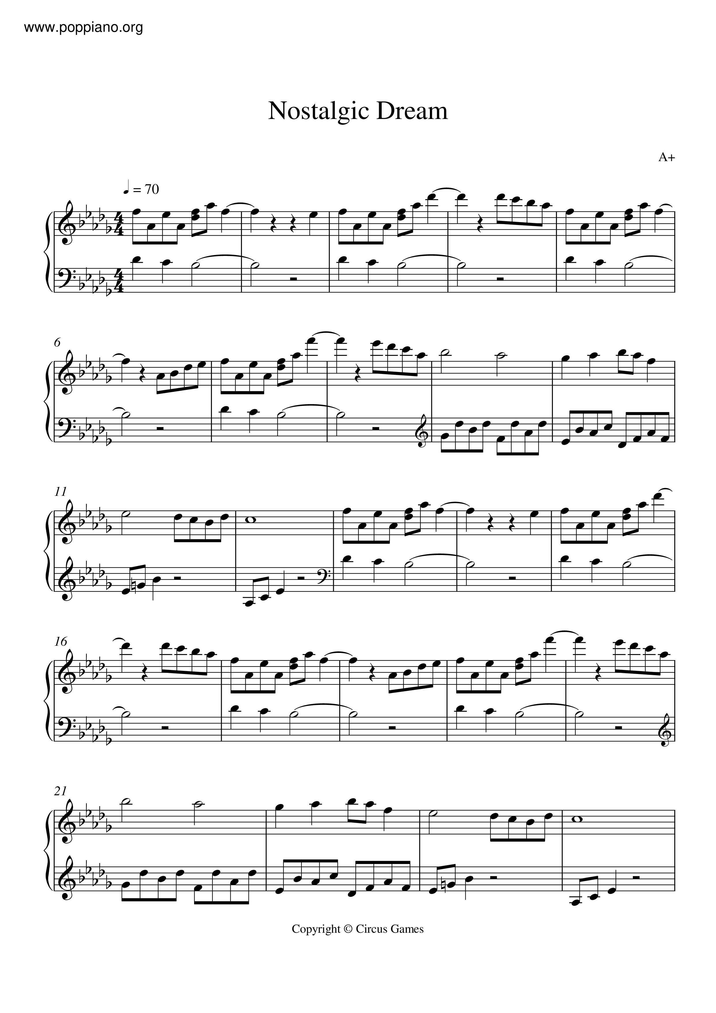 Nostalgic Dream Score