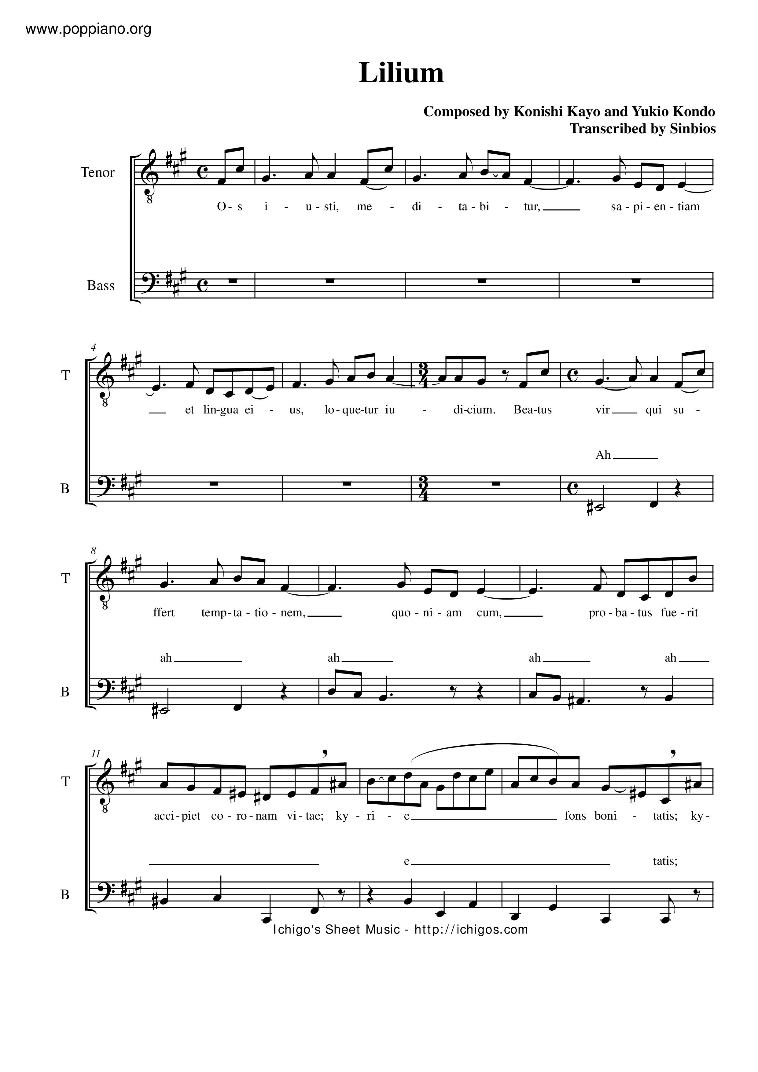 Elfen Lied - Lilium Score