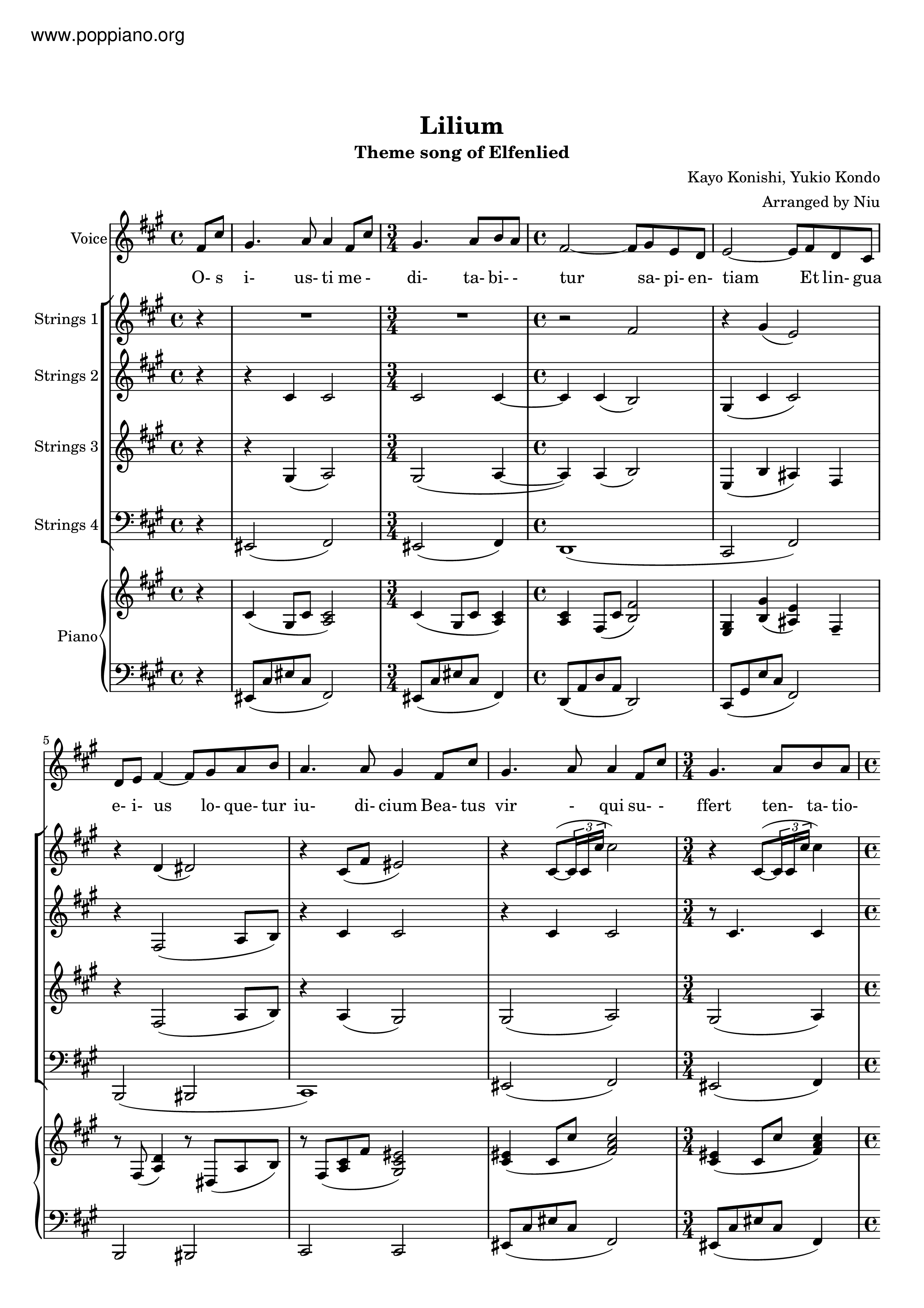 Elfen Lied - Lilium Score