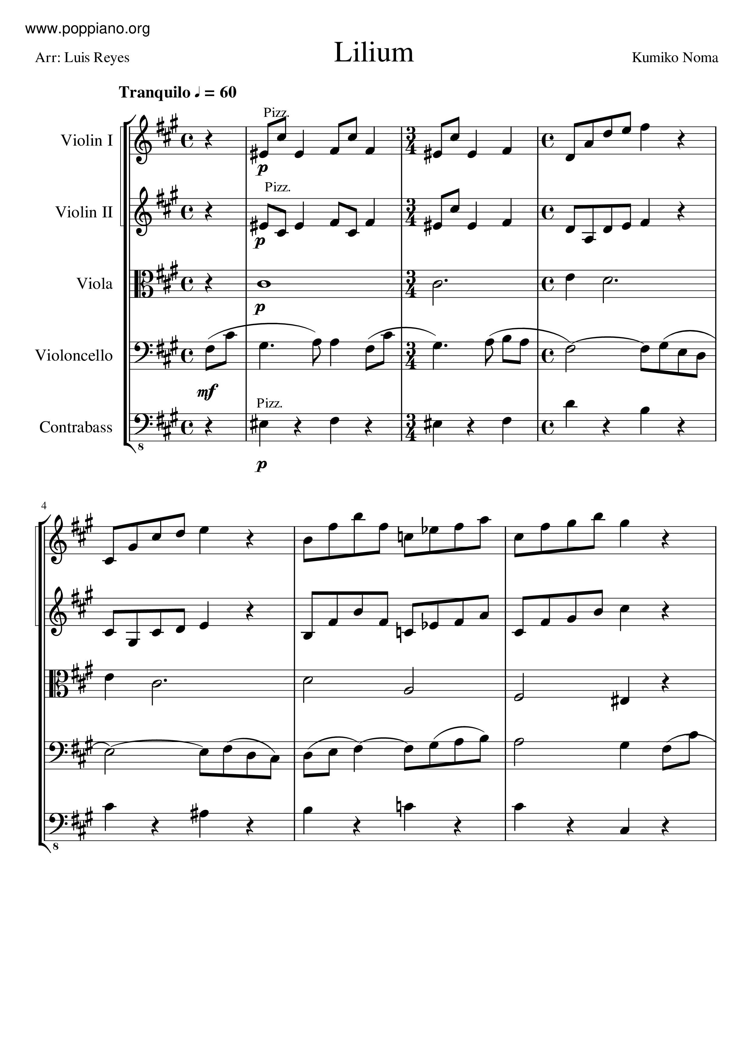 Elfen Lied - Lilium Score