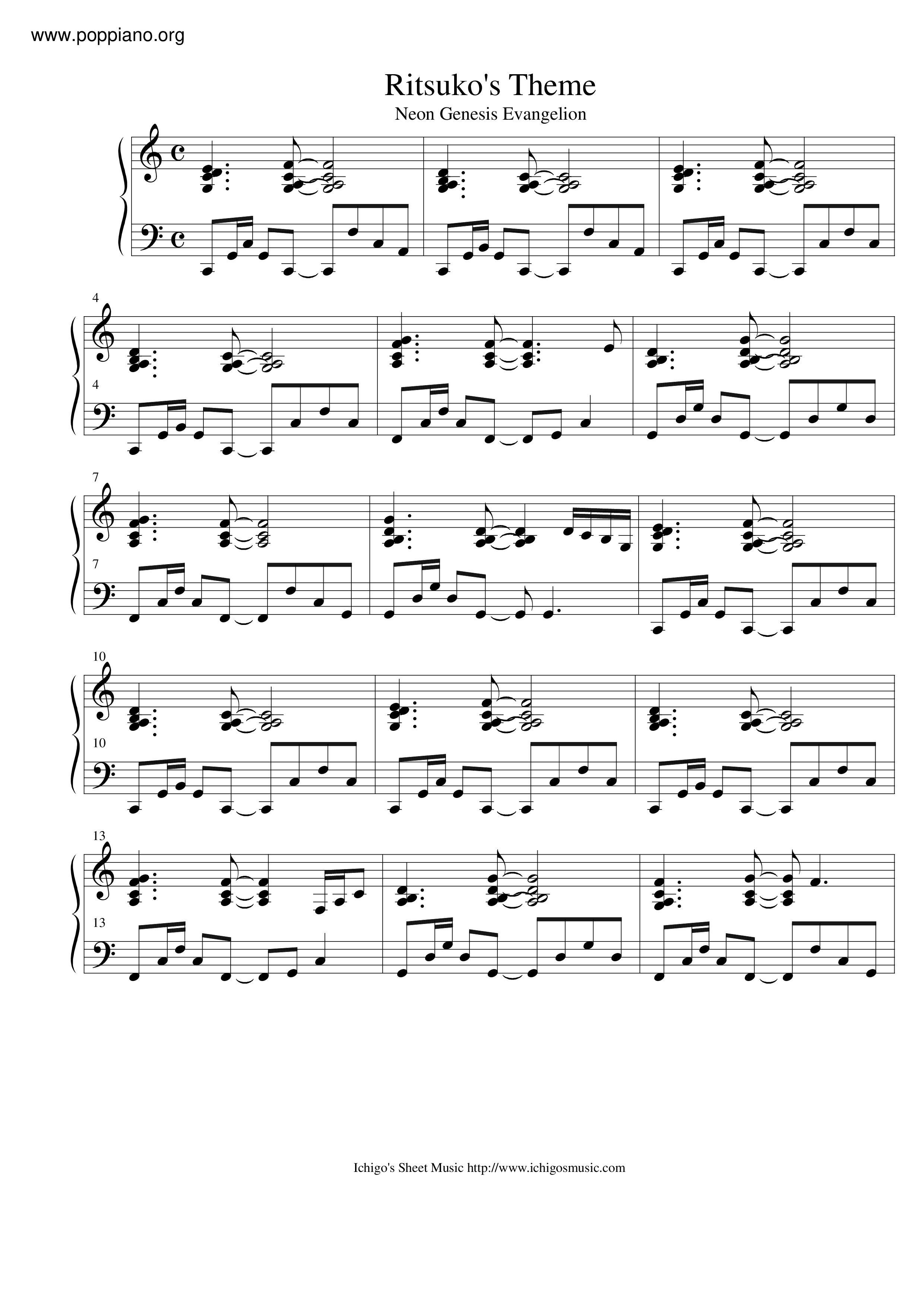 Ritsuko's Theme Score