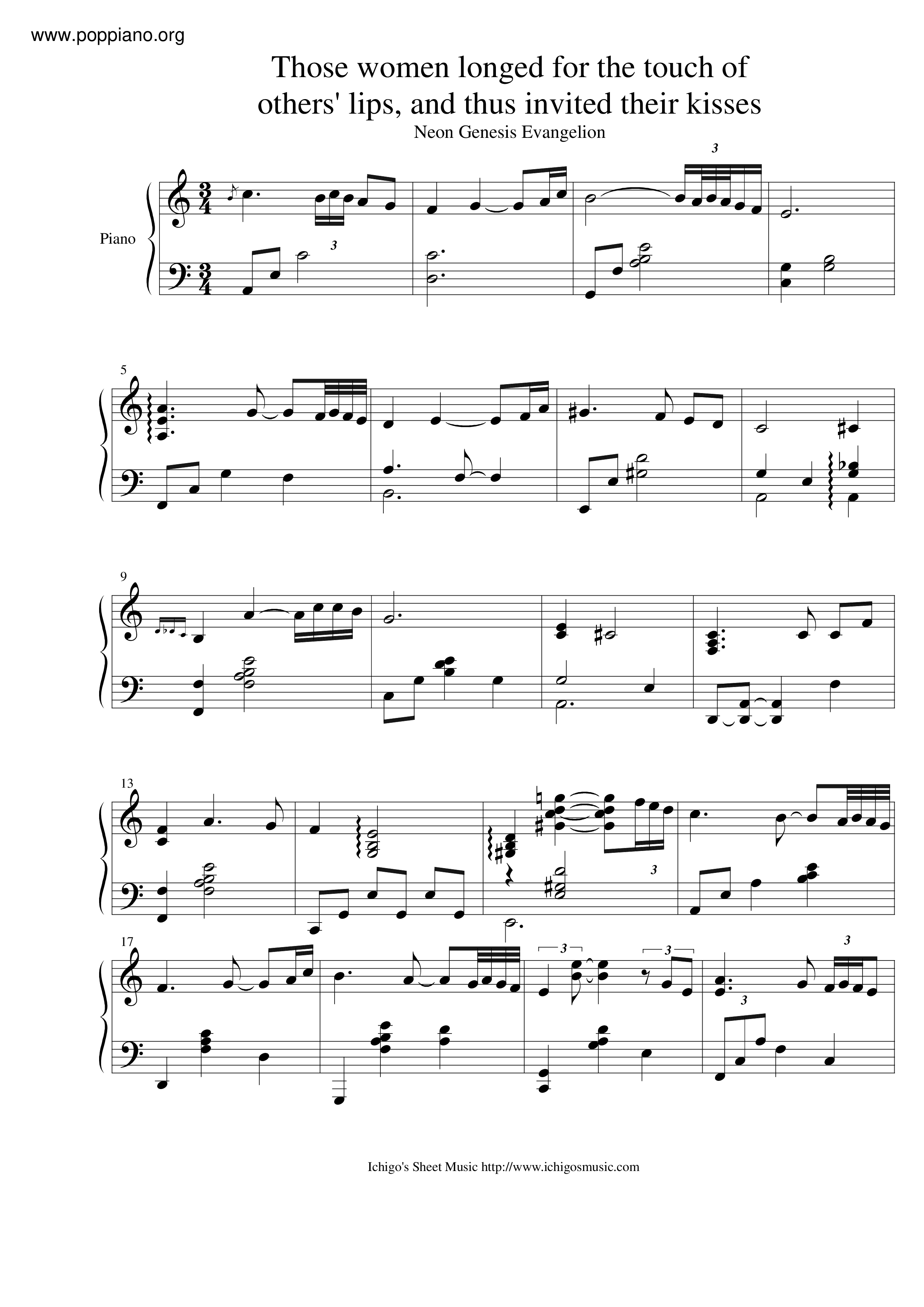 Those Women Longed For The Touch Of Others' Lips, And Thus Invited Their Kisses Score
