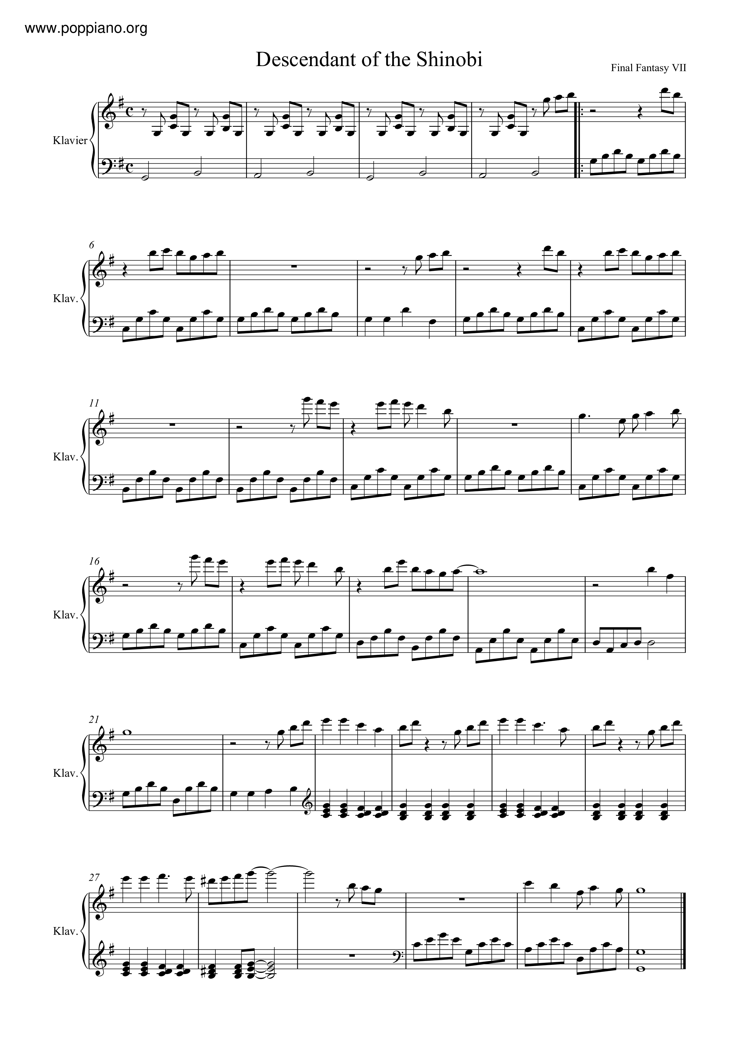 Descandant Of The Shinobi Score