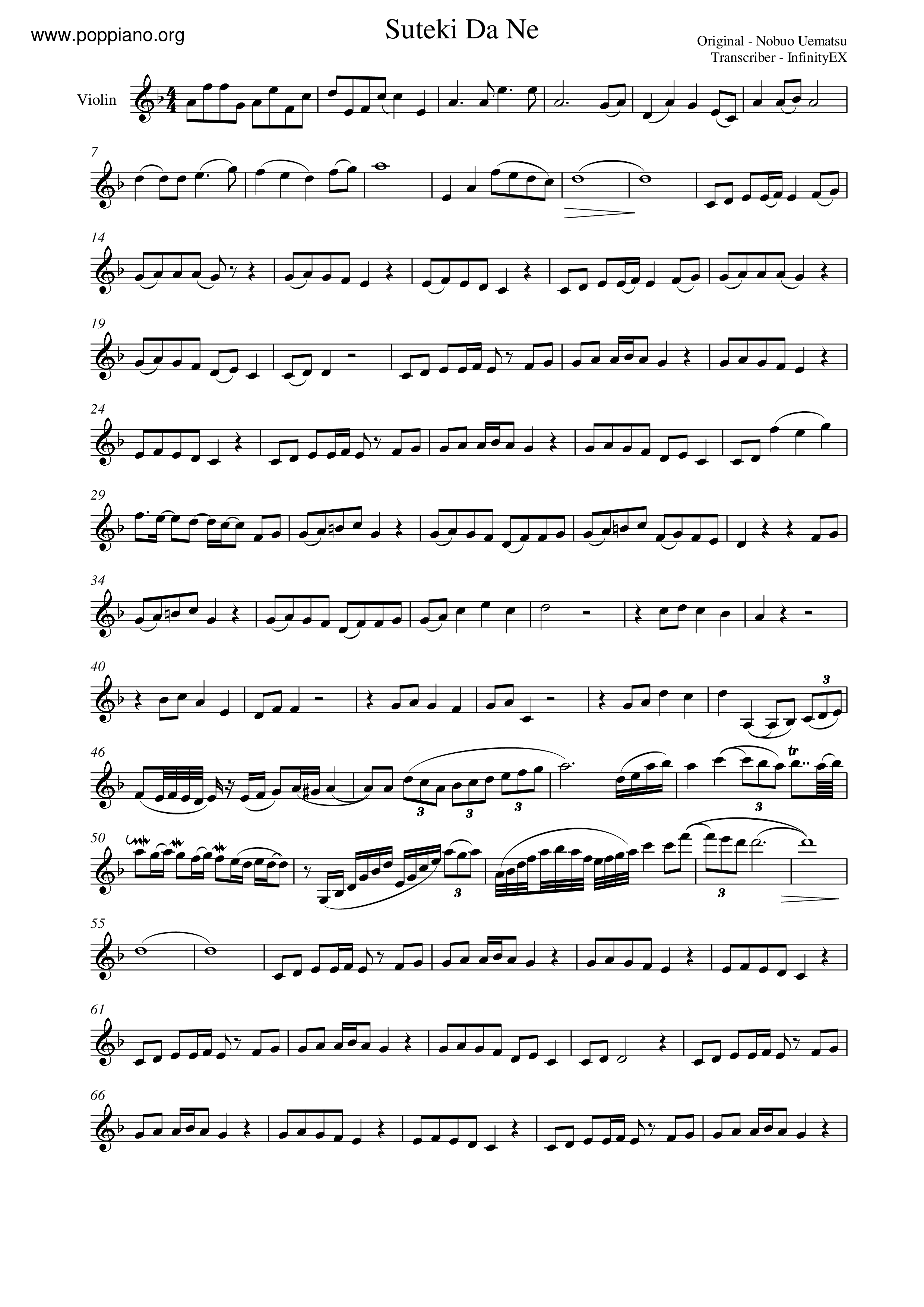 Suteki Da Ne Score
