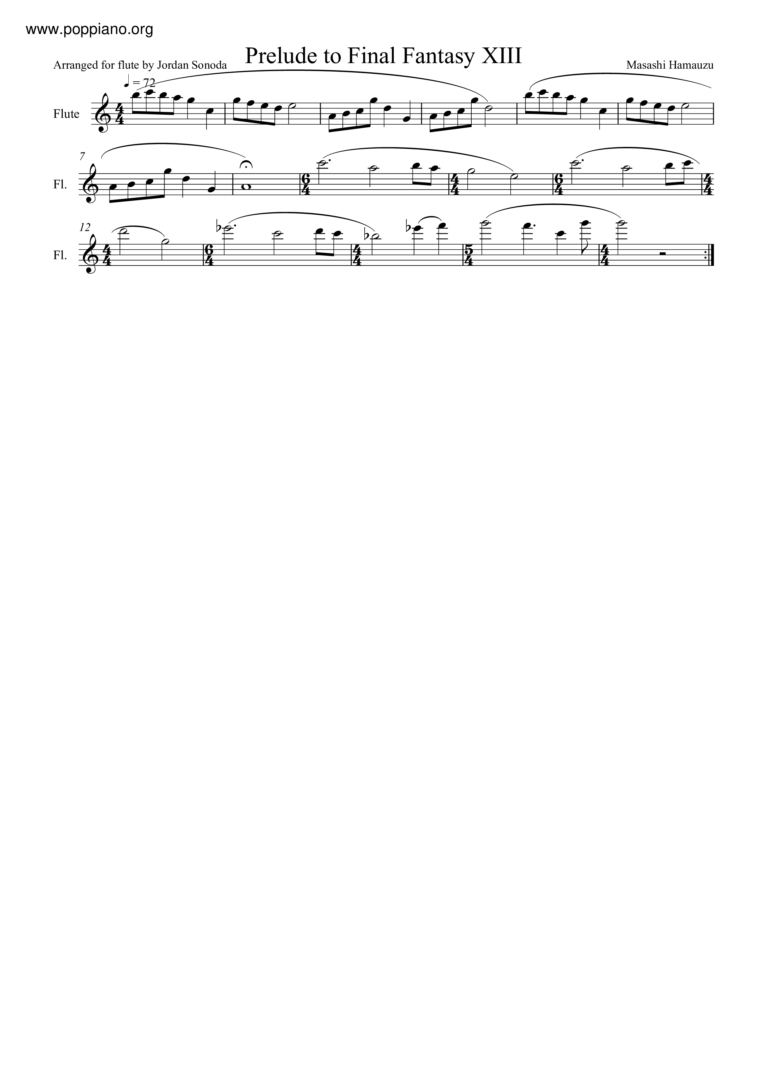 Prelude To Final Fantasy Xiii Score