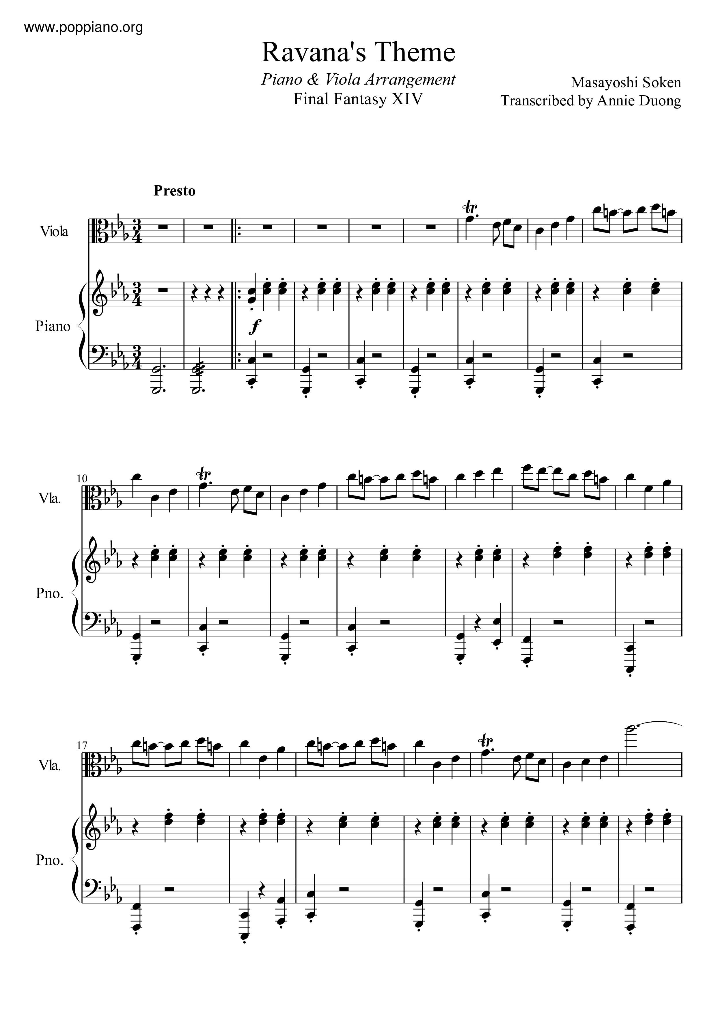Ravana's Theme Score