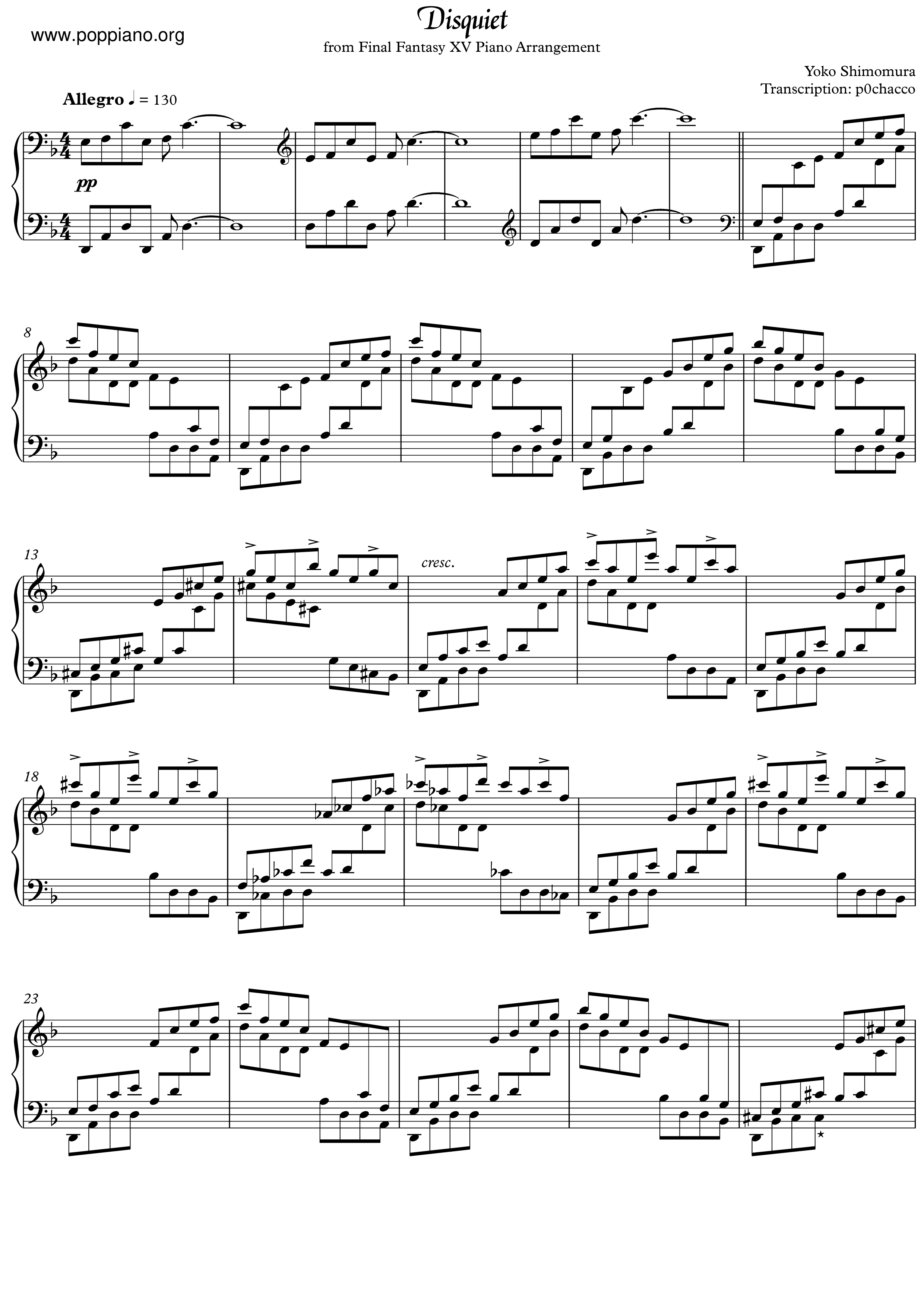 Disquiet Score