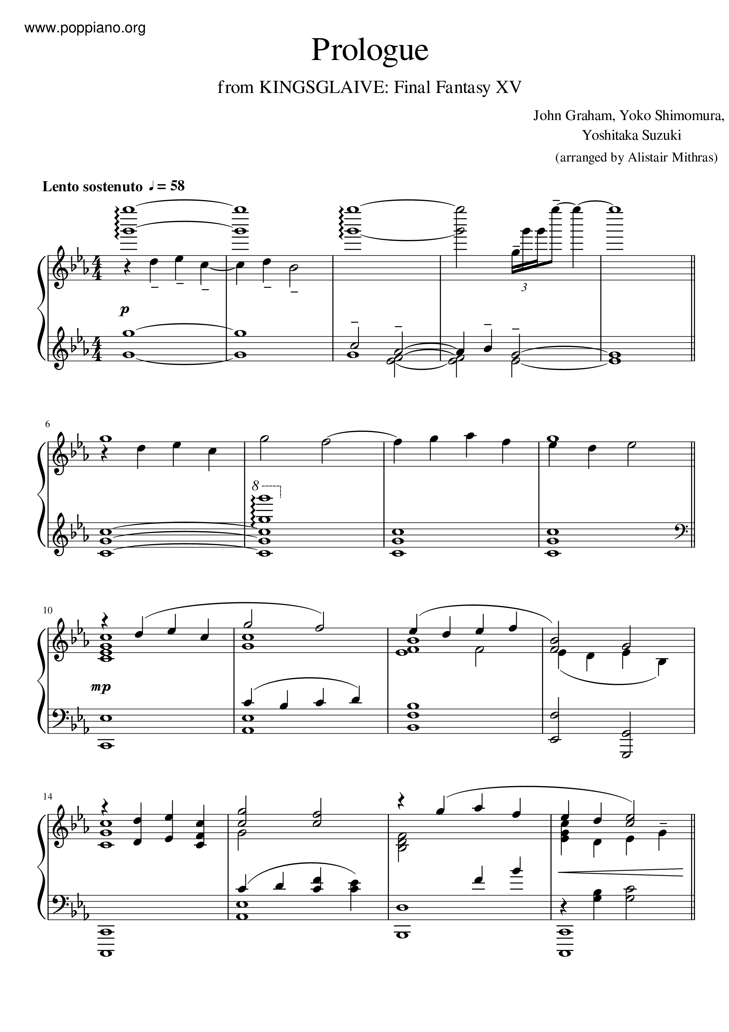 Prologue Score