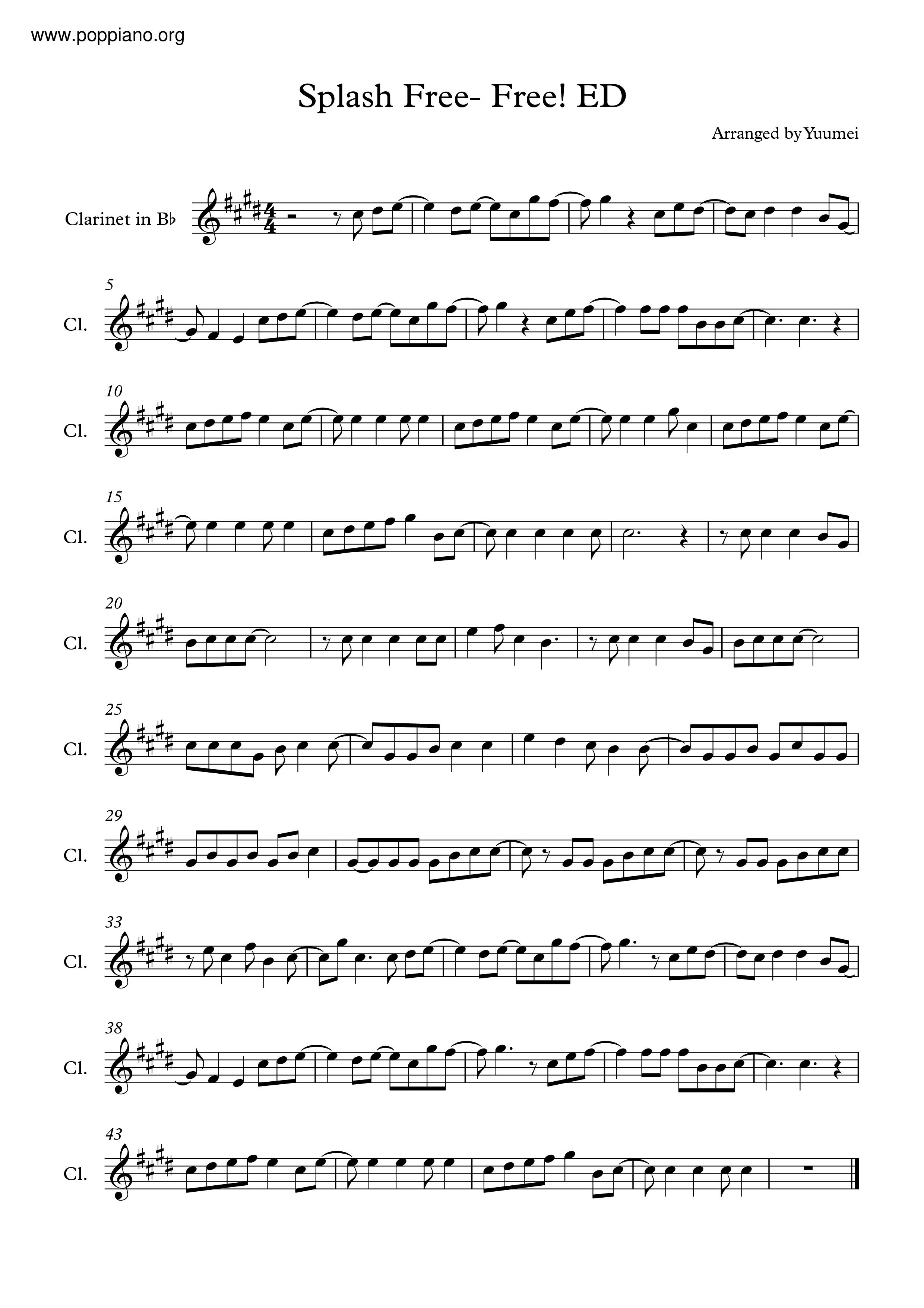 Splash Free Score