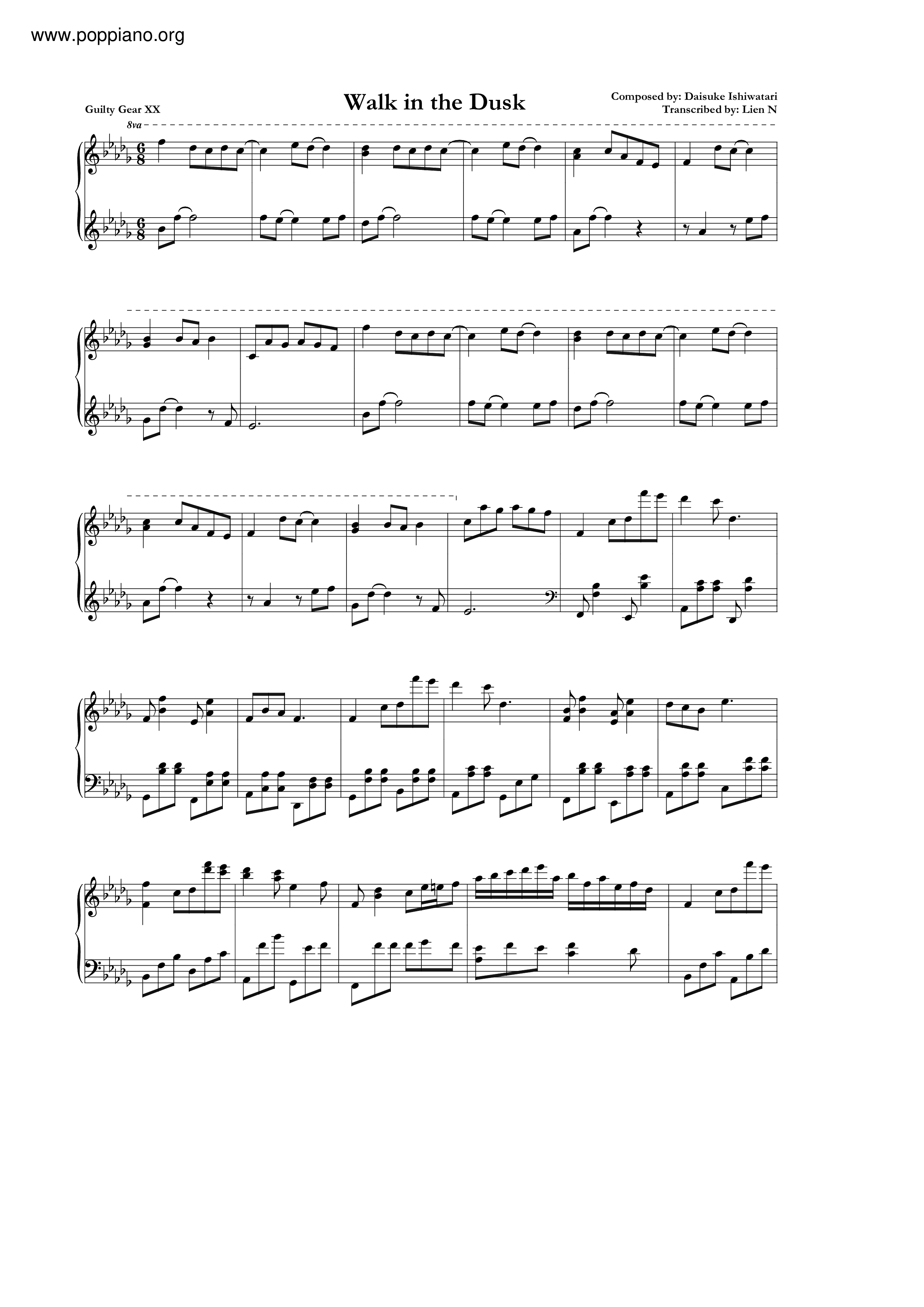 Walk In The Dusk Score