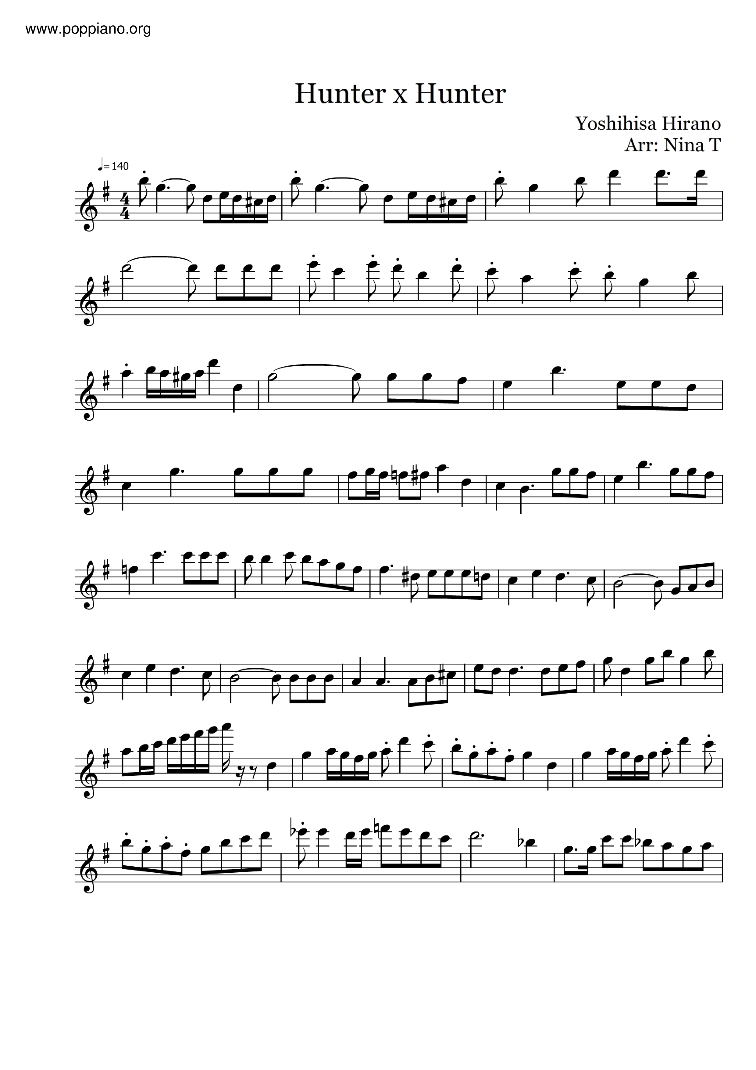 Hunter X Hunter Medley Score