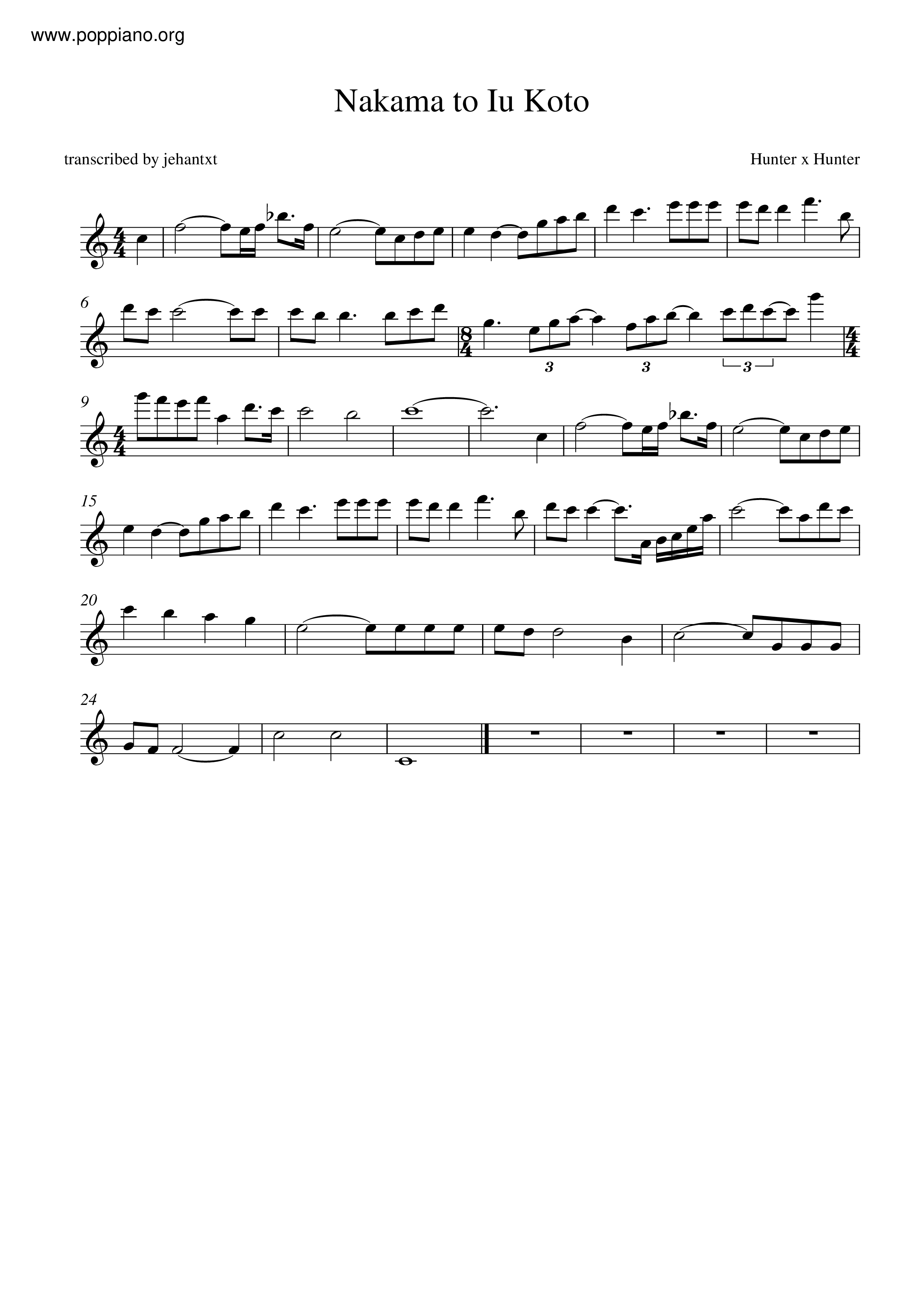 Nakama To Iu Koto Score