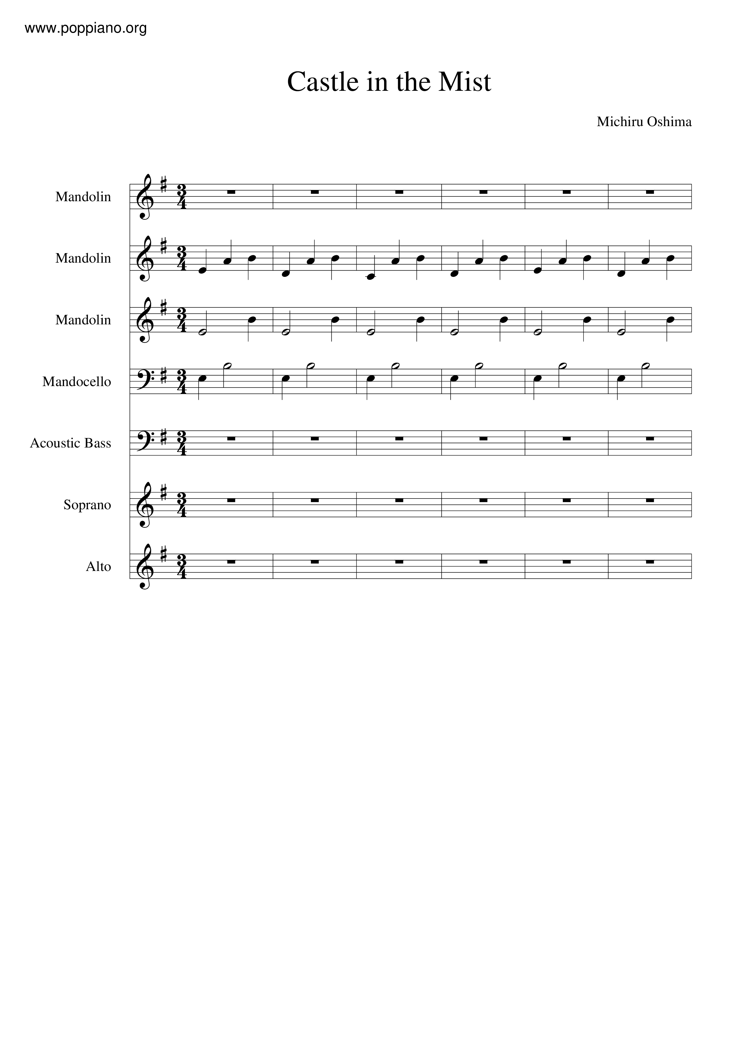 Castle In The Mist Score