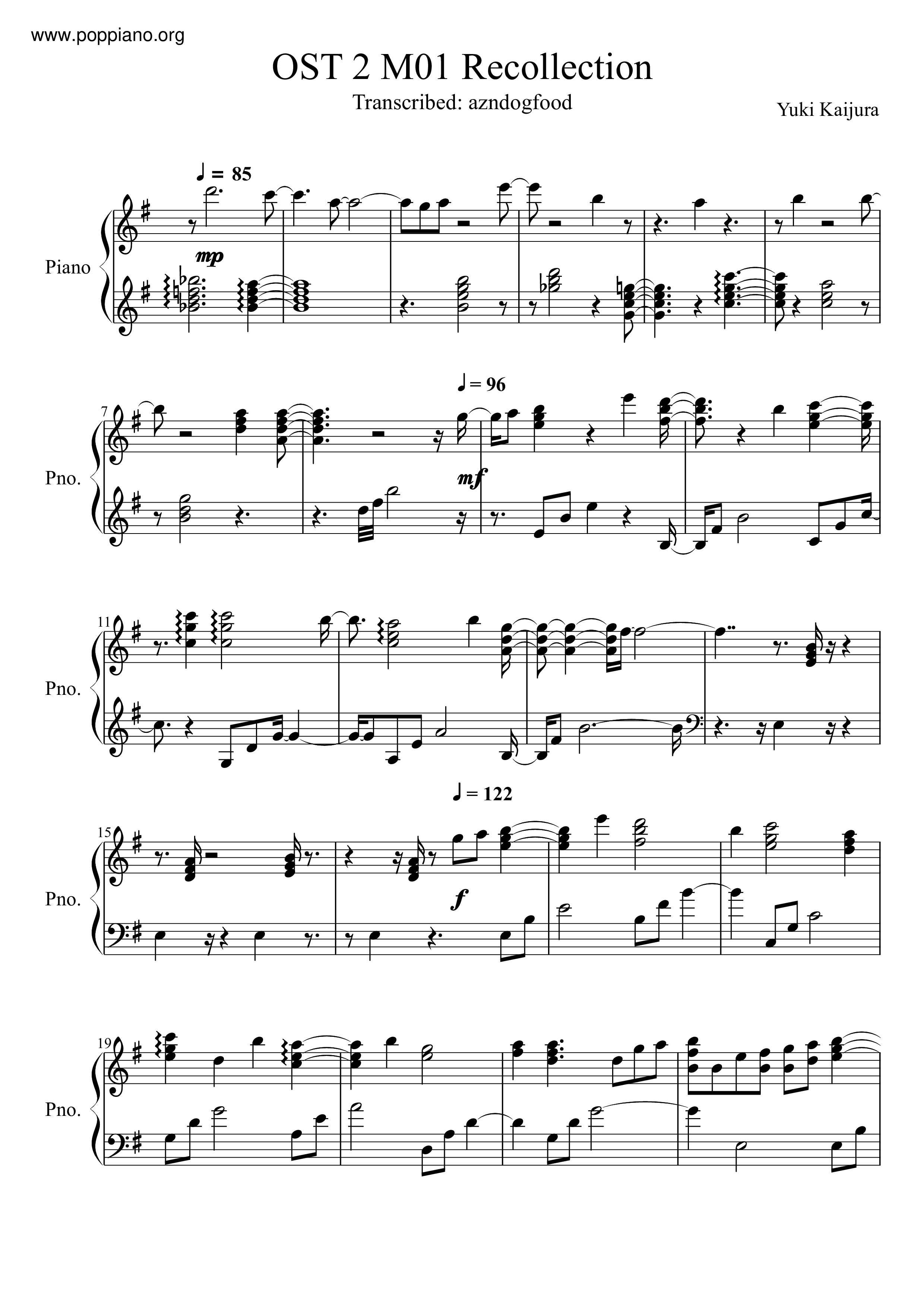 M07 Recollection Score
