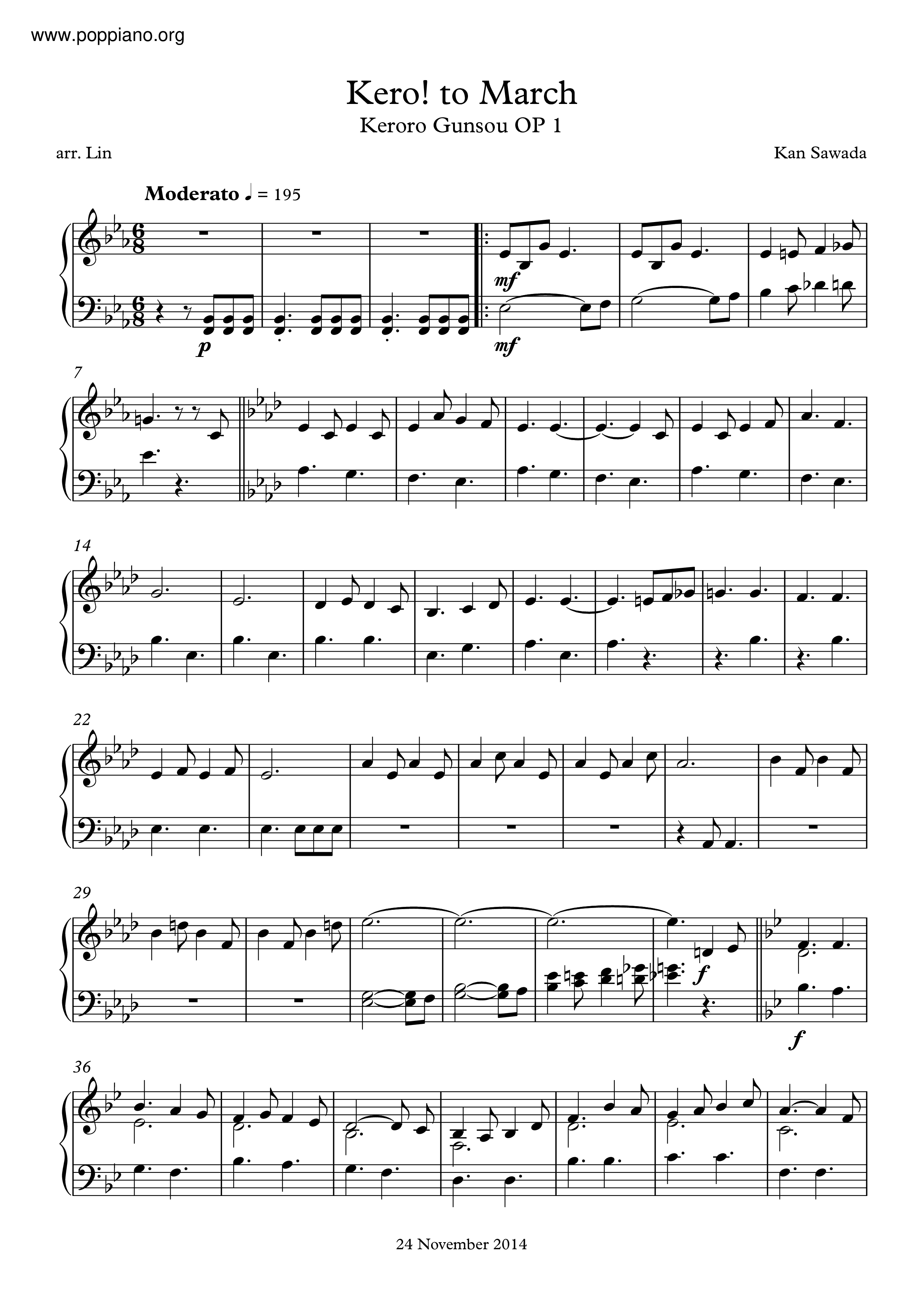 Kero To March Score