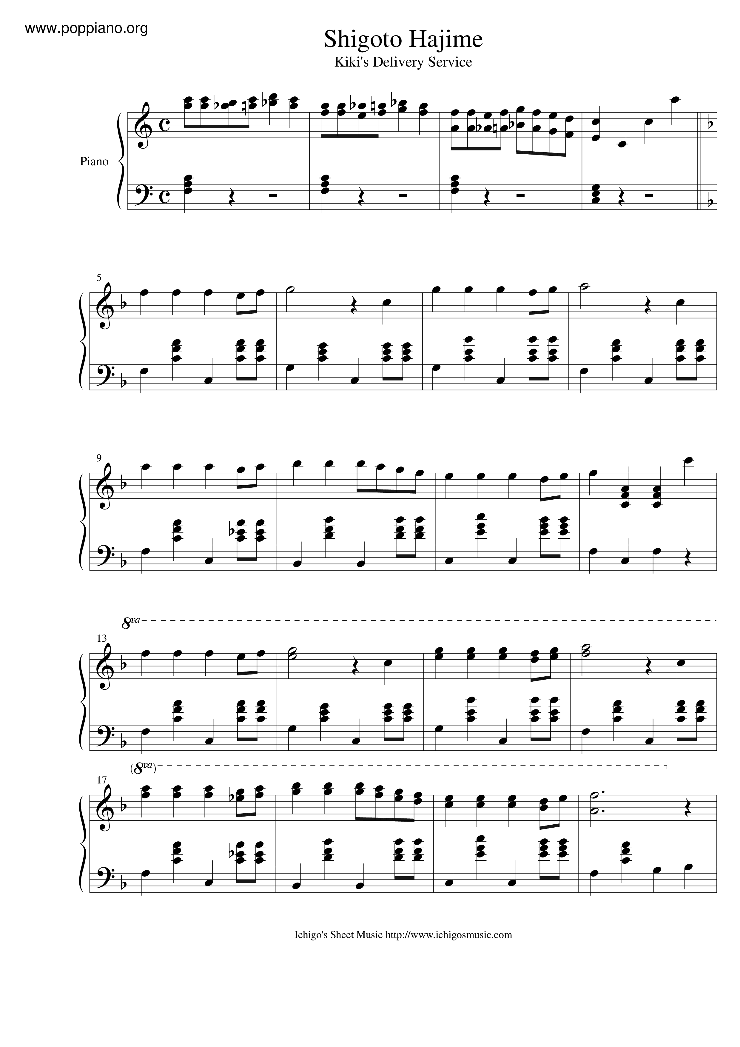 Shigoto Hajime Score