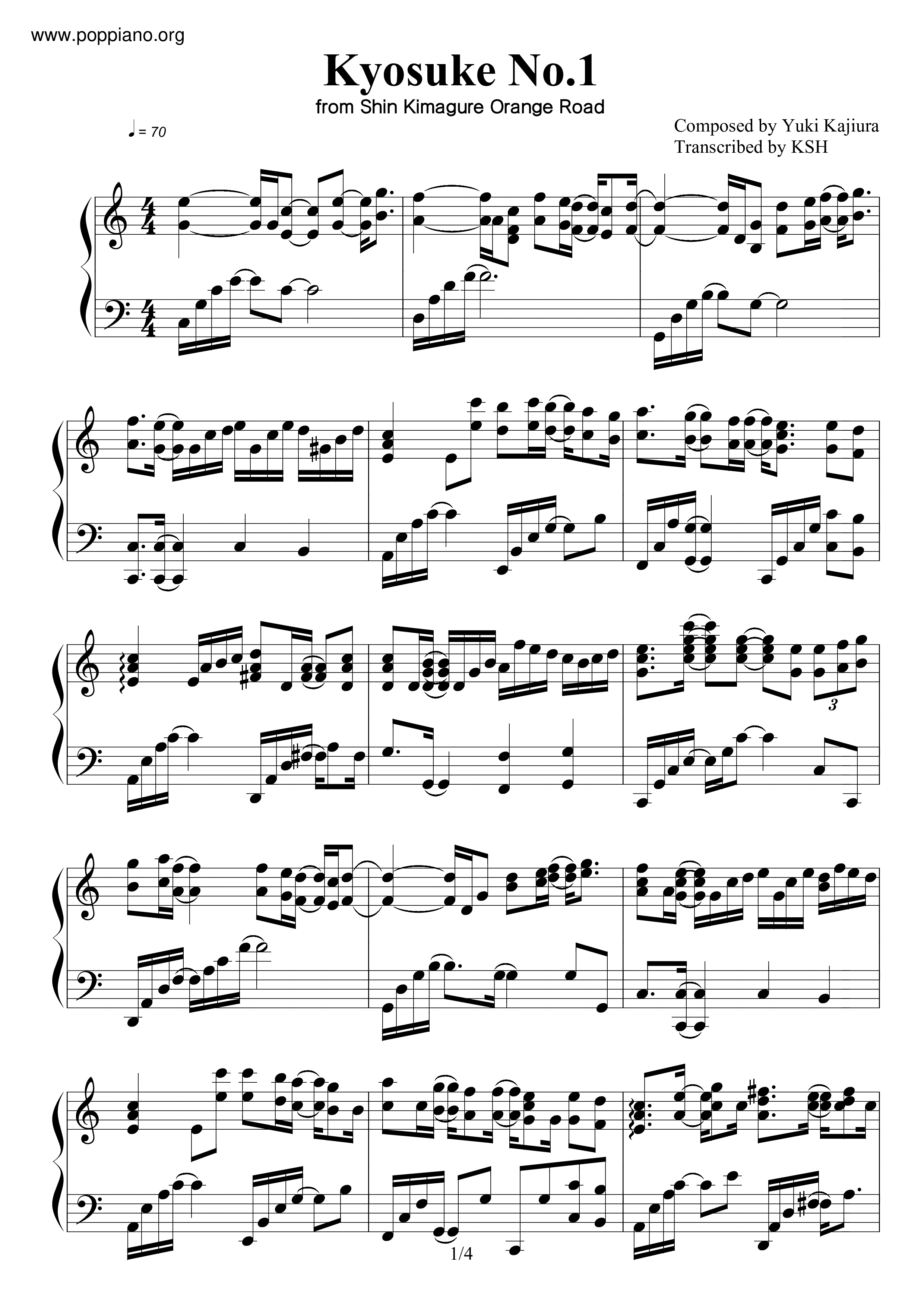 Kyosuke No.1 Long Version Score
