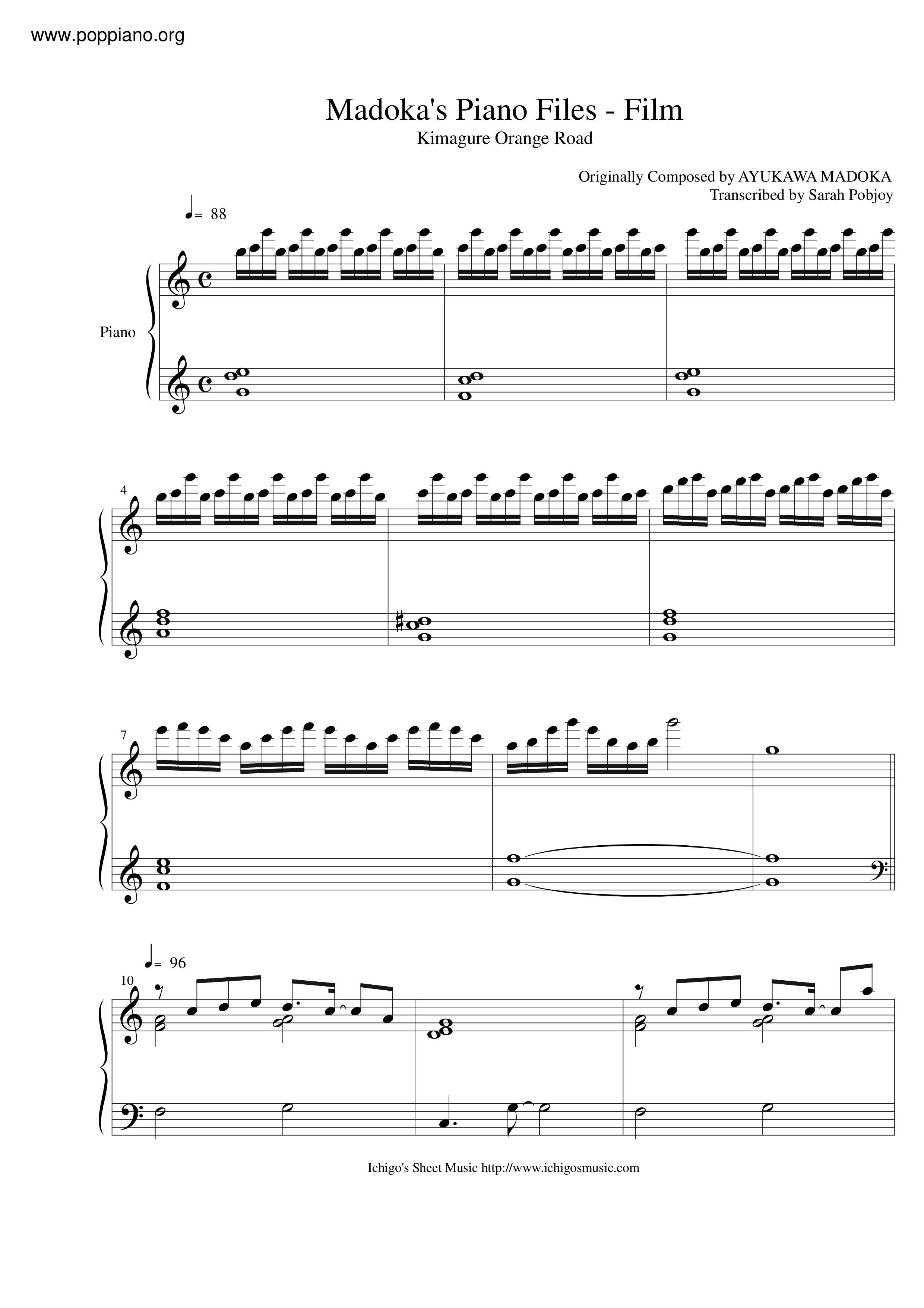 Madoka's Piano Files - Film Score