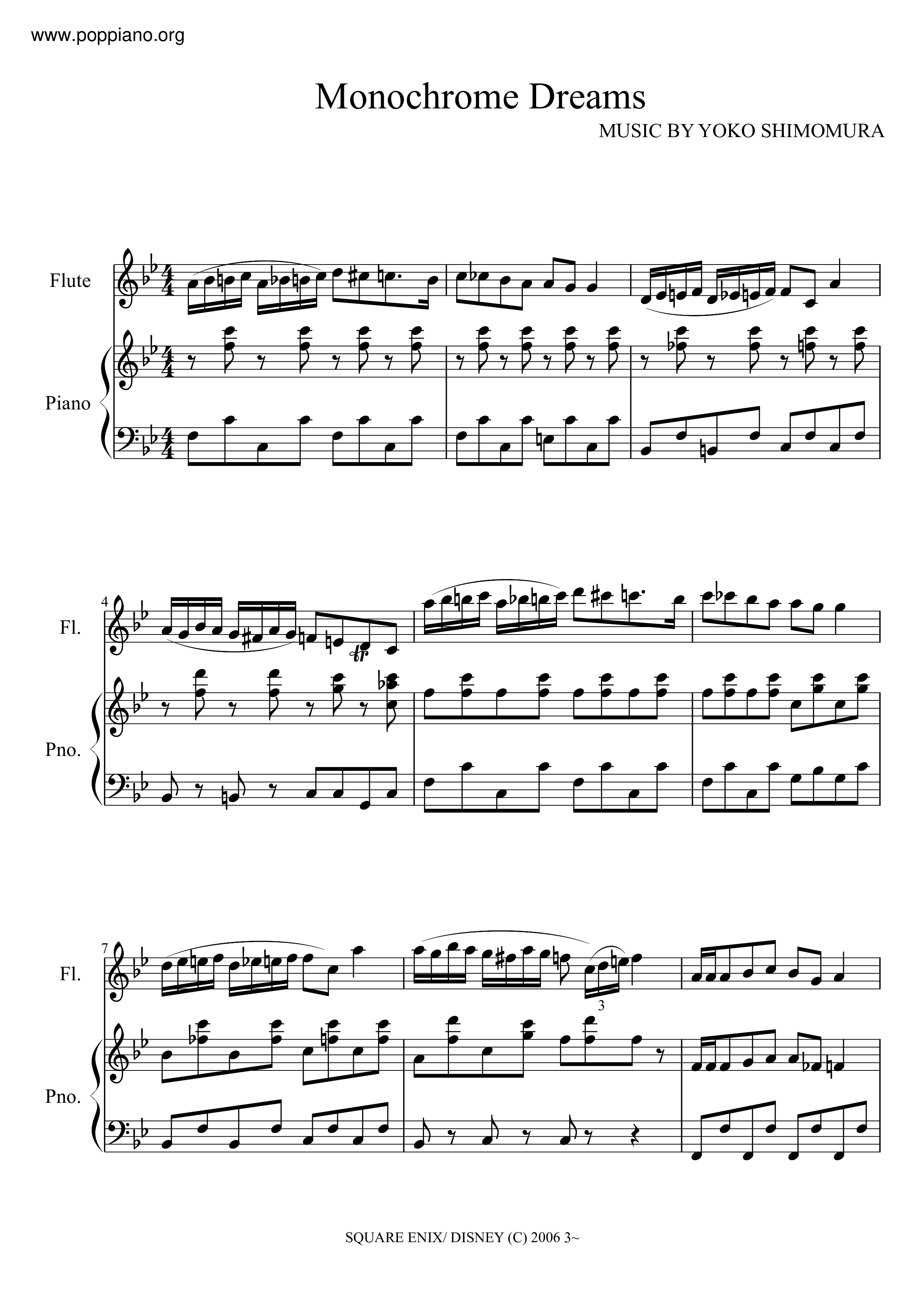 Monochrome Dreams Score