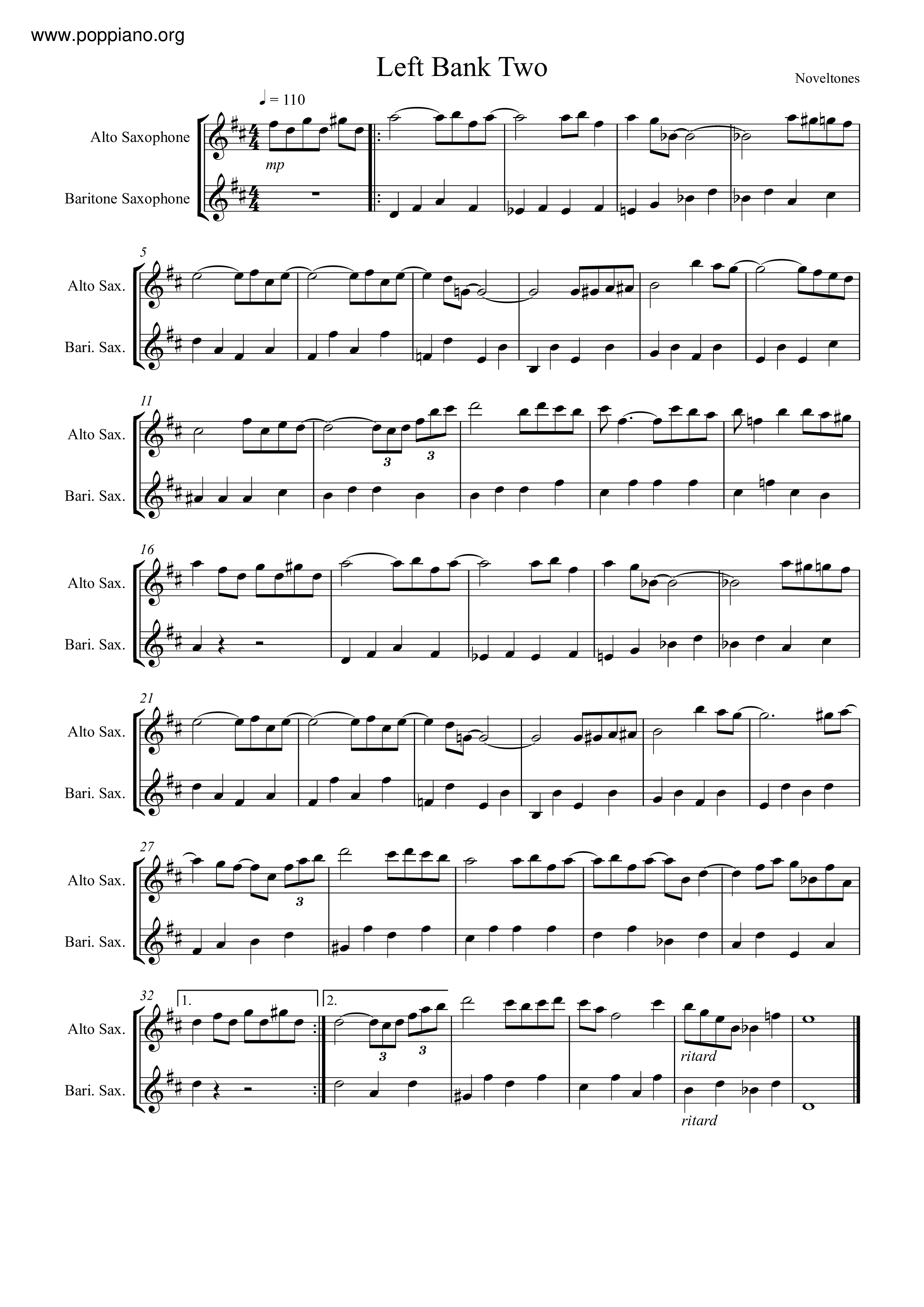 Left Bank Two Score