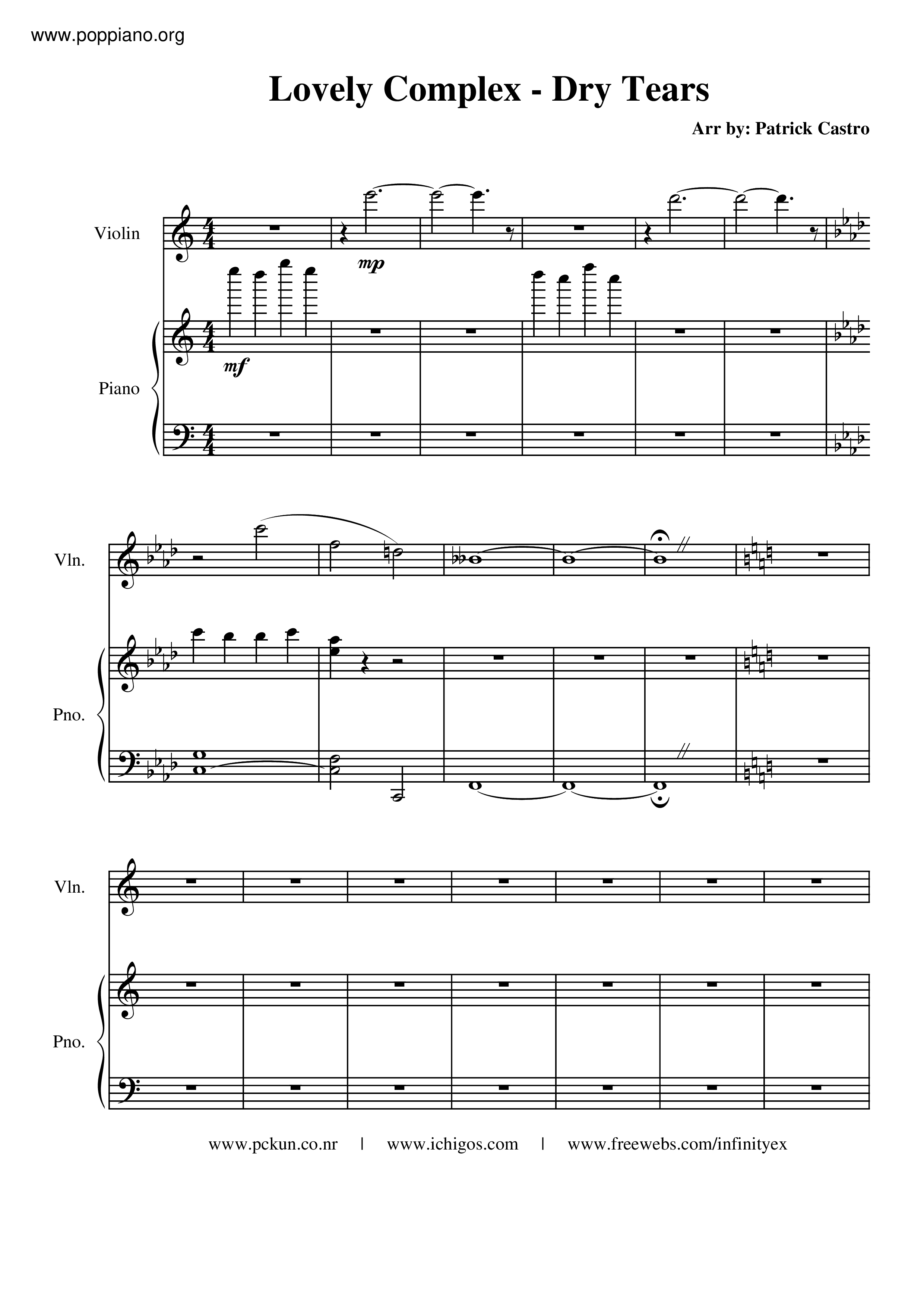 Dry Tears Score