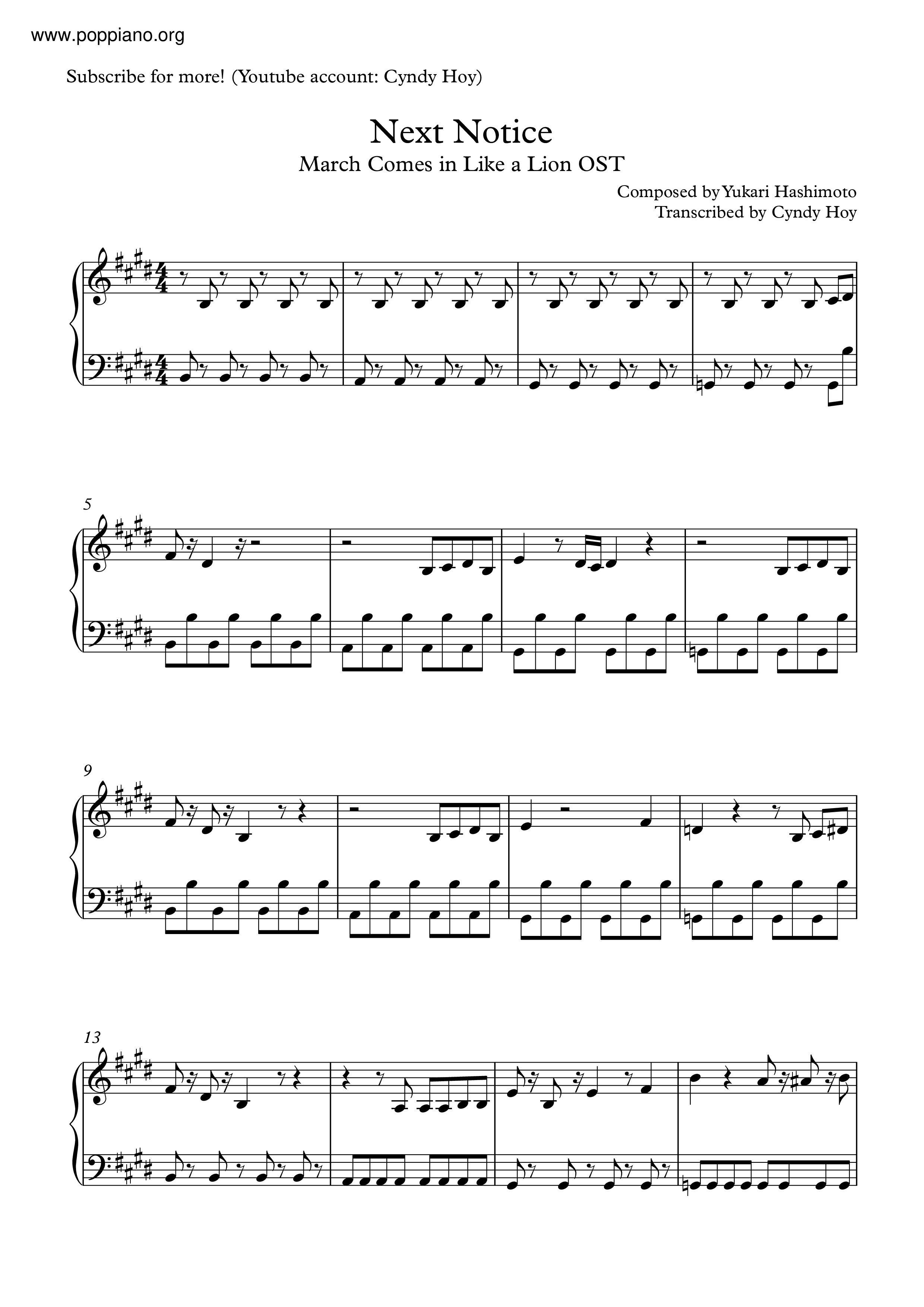 Next Notice Score