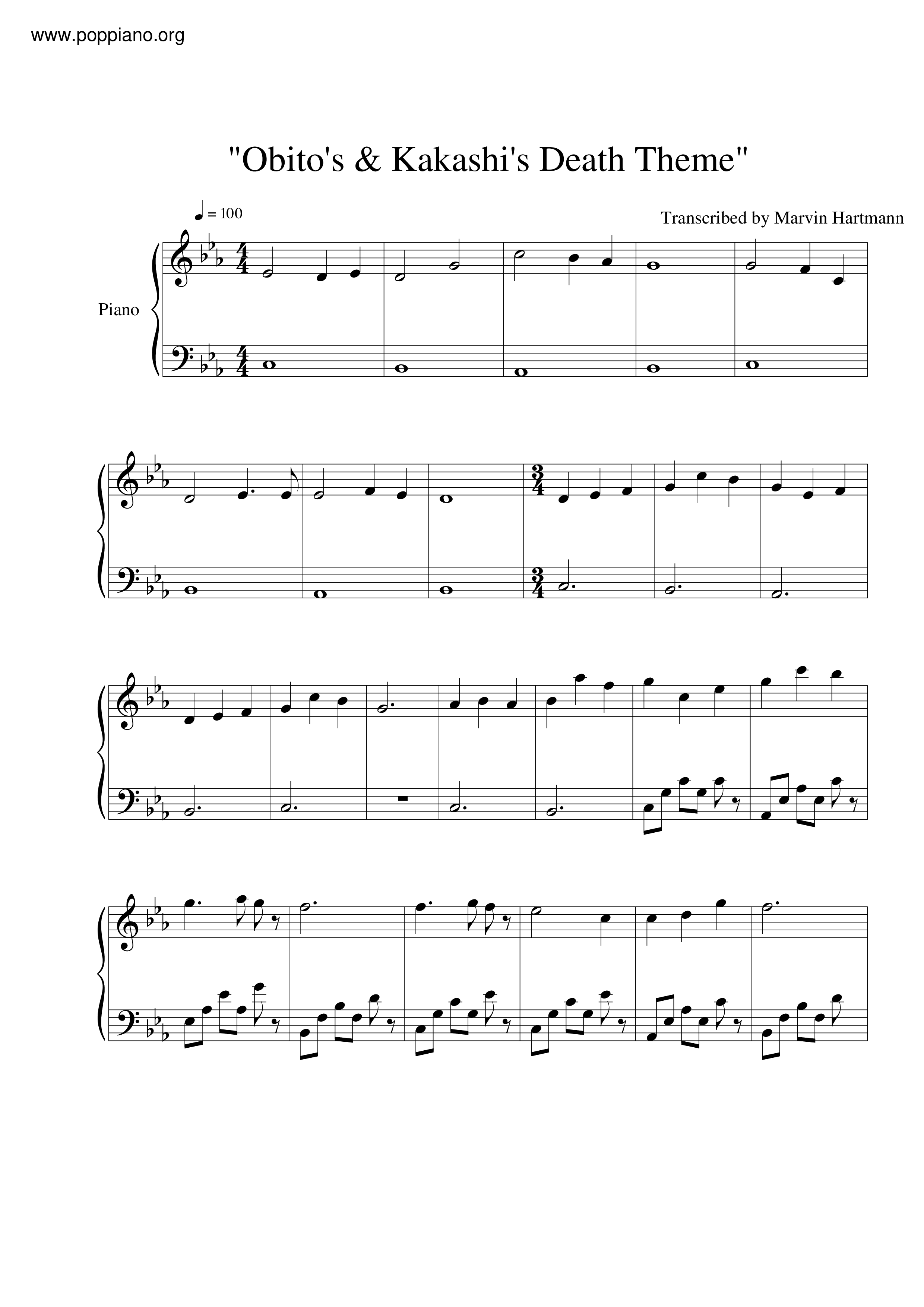 Obito's & Kakashi's Death Theme Score