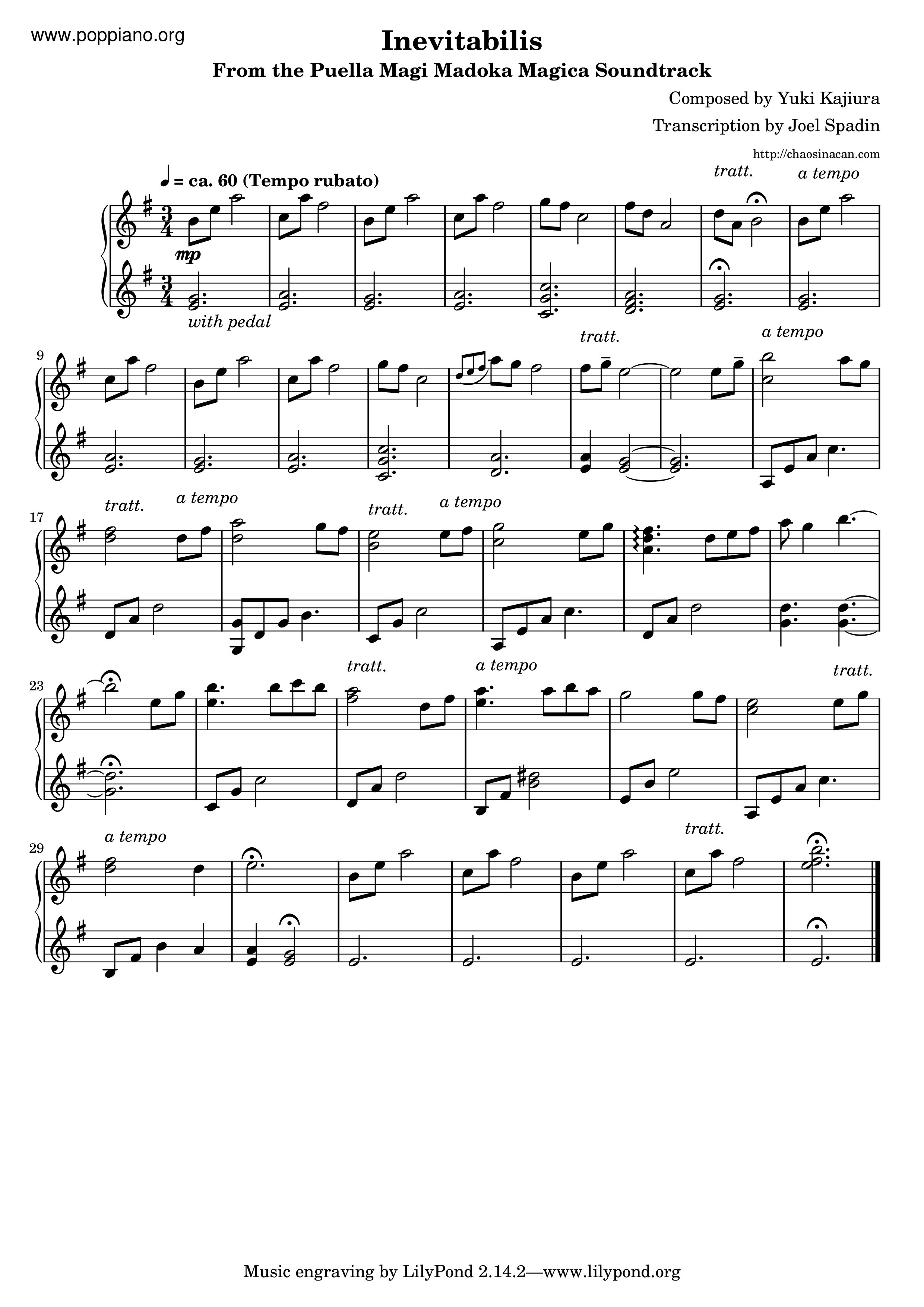 Inevitabilis Score