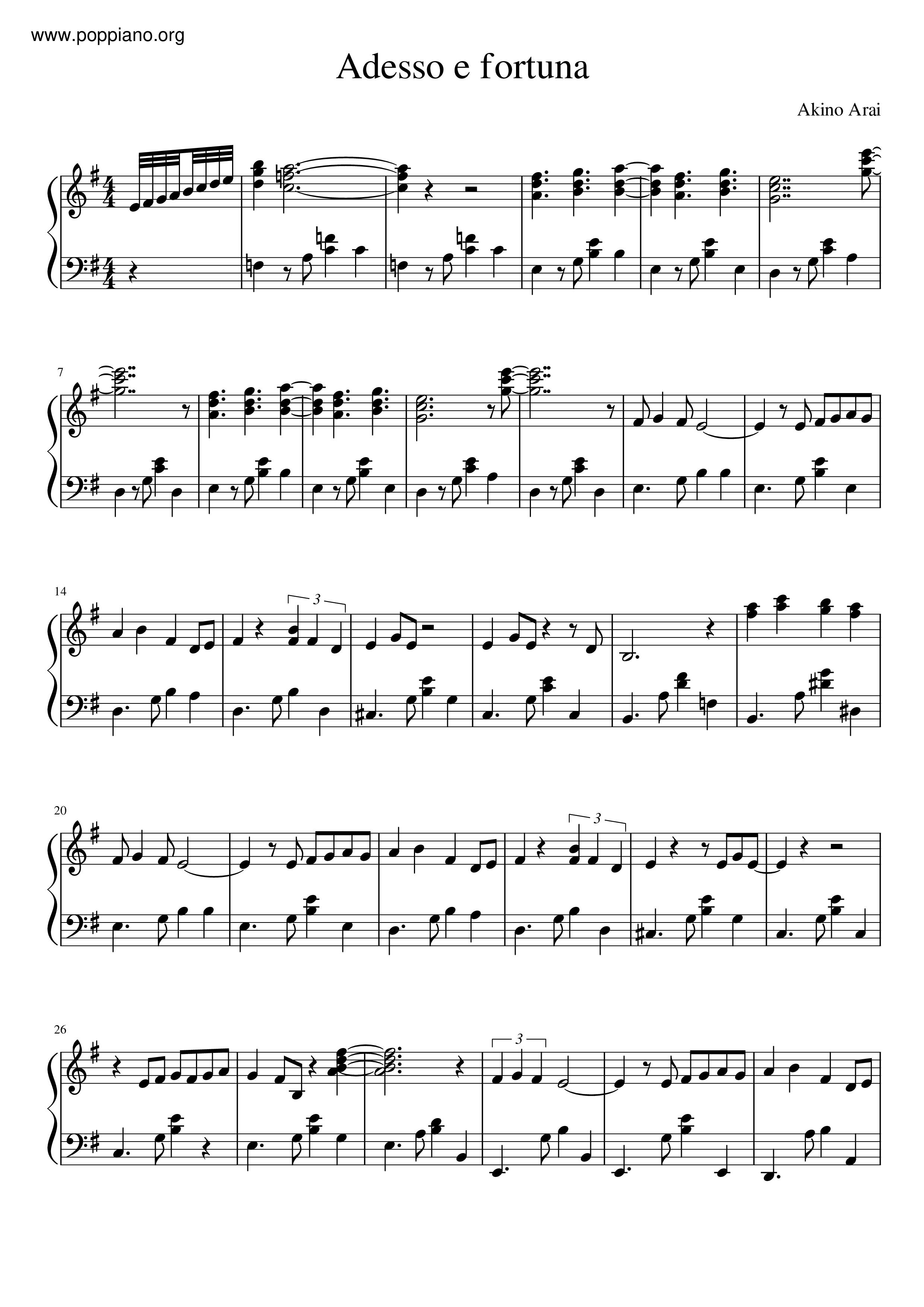 Adesso E Fortuna Score
