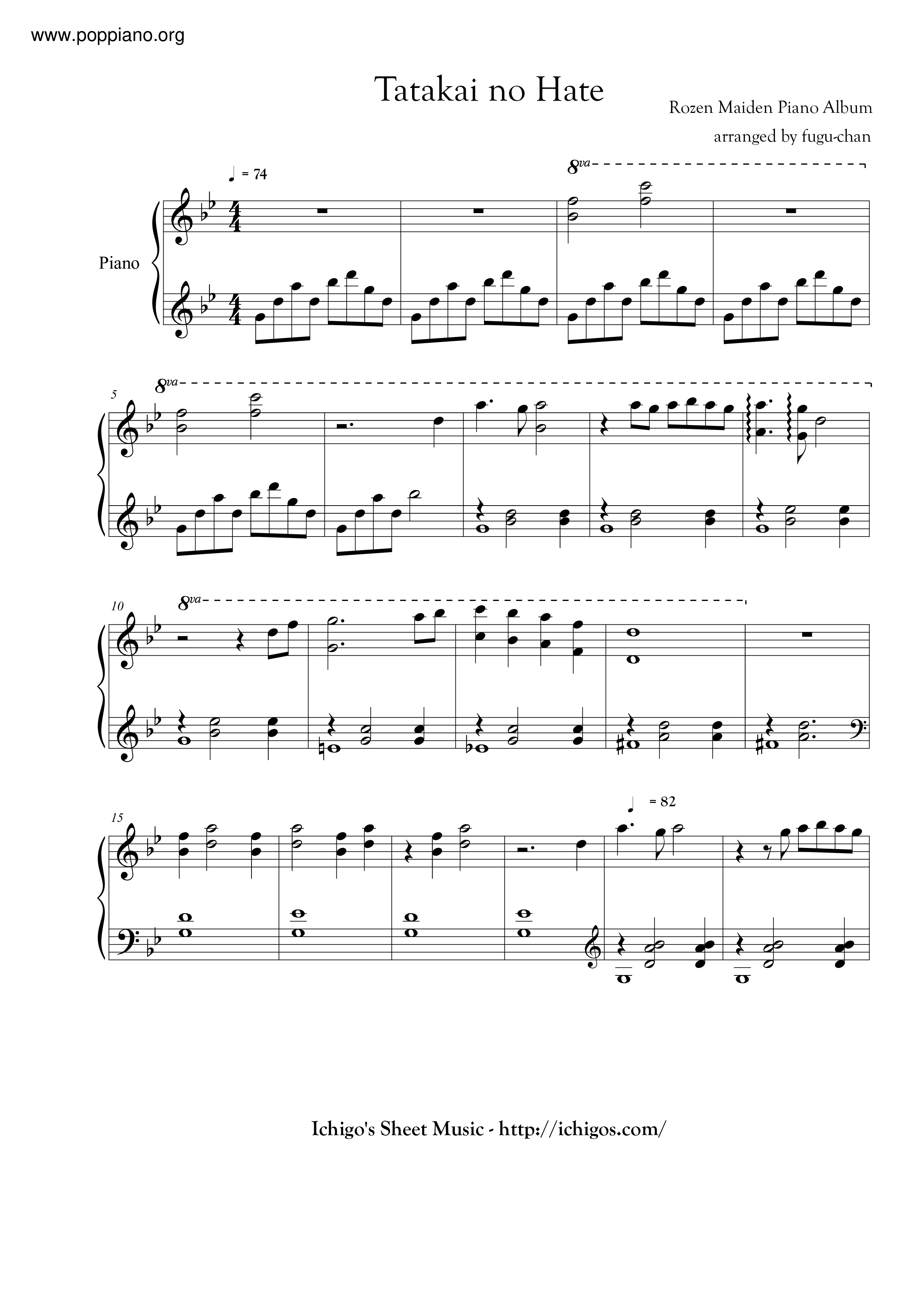 Tatakai No Hate Score