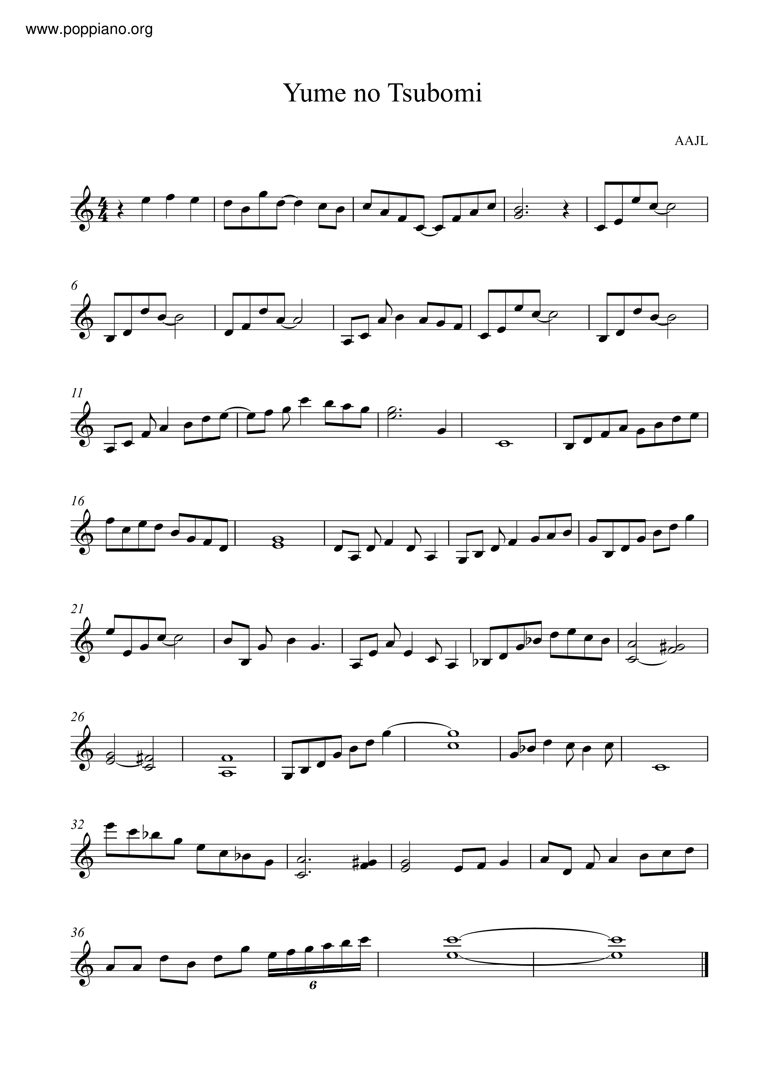 Yume No Tsubomi Score