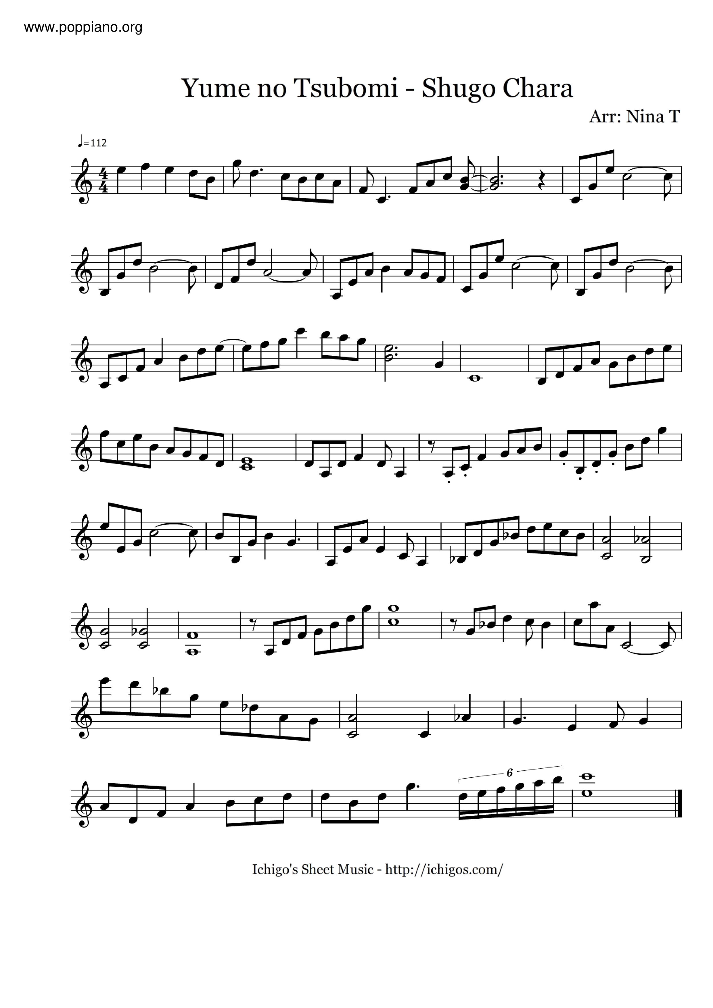 Yume No Tsubomi Score