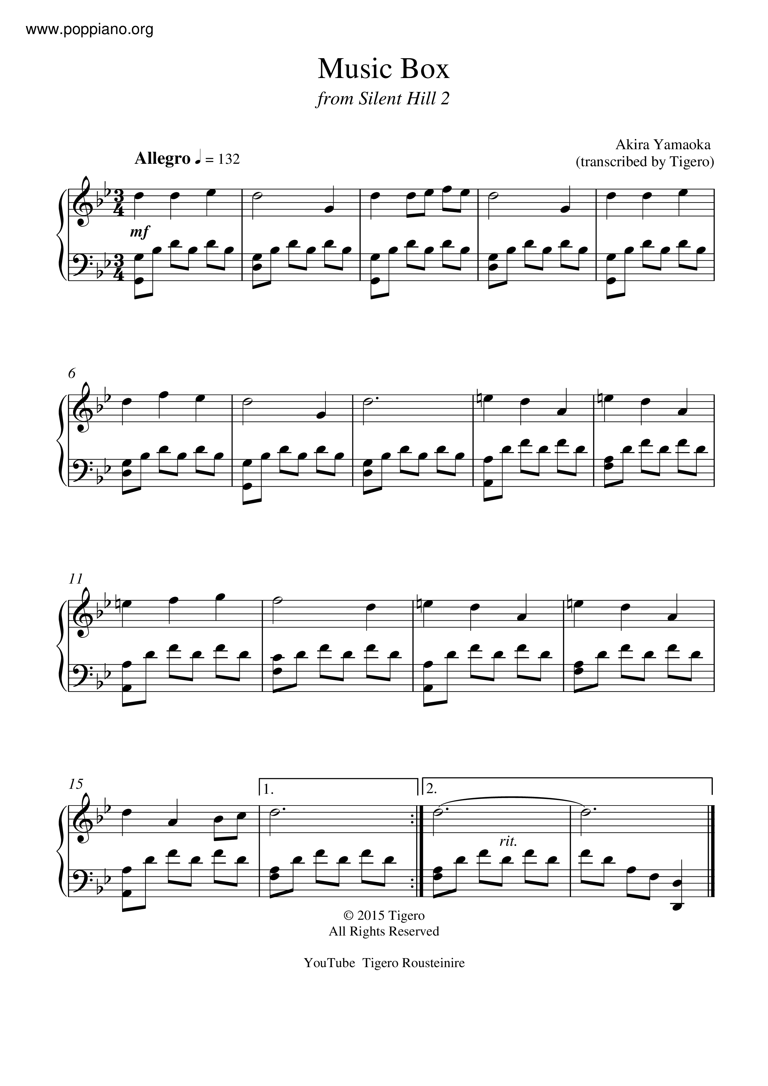 Music Box Score