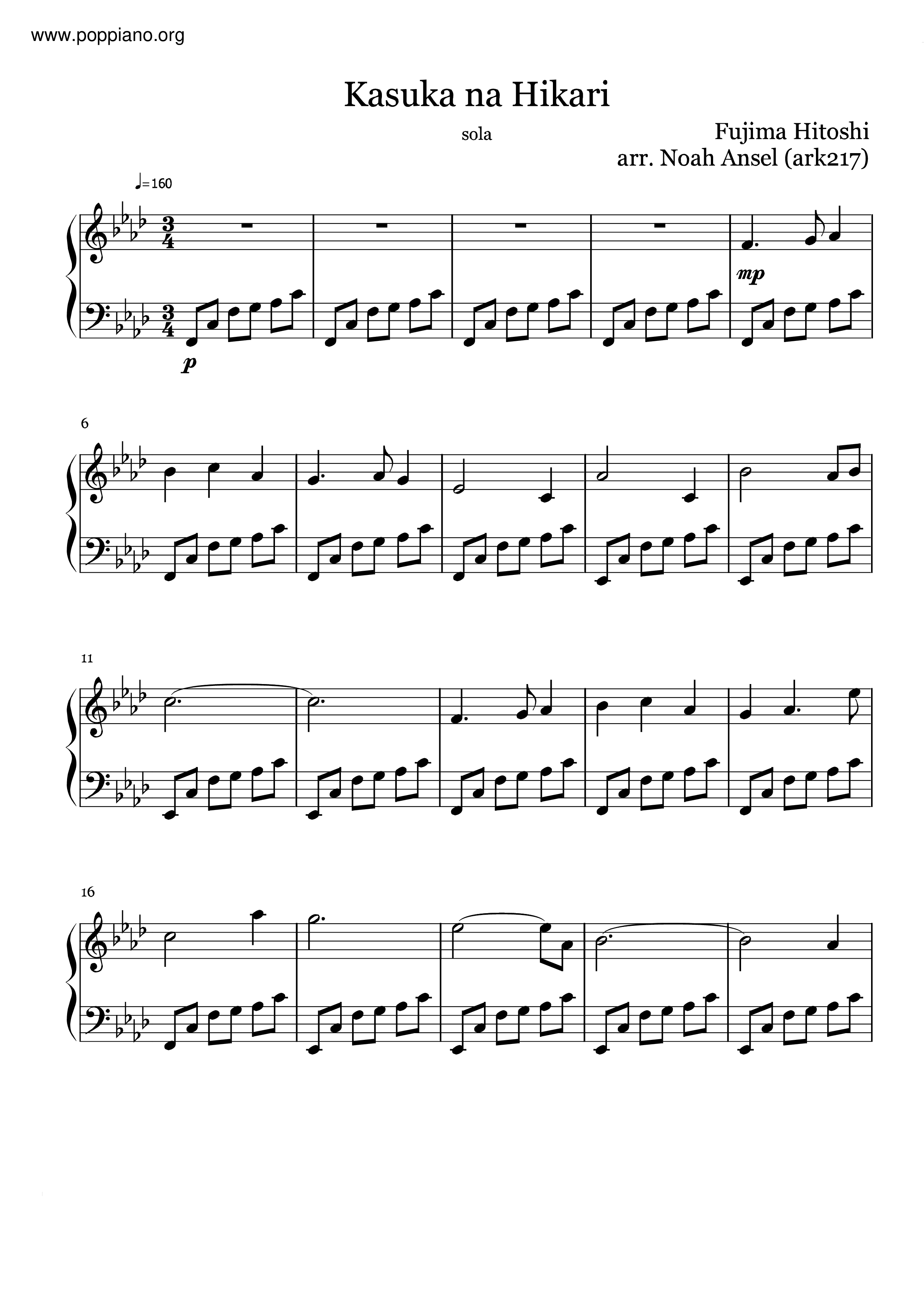 Kasuka Na Hikari Score