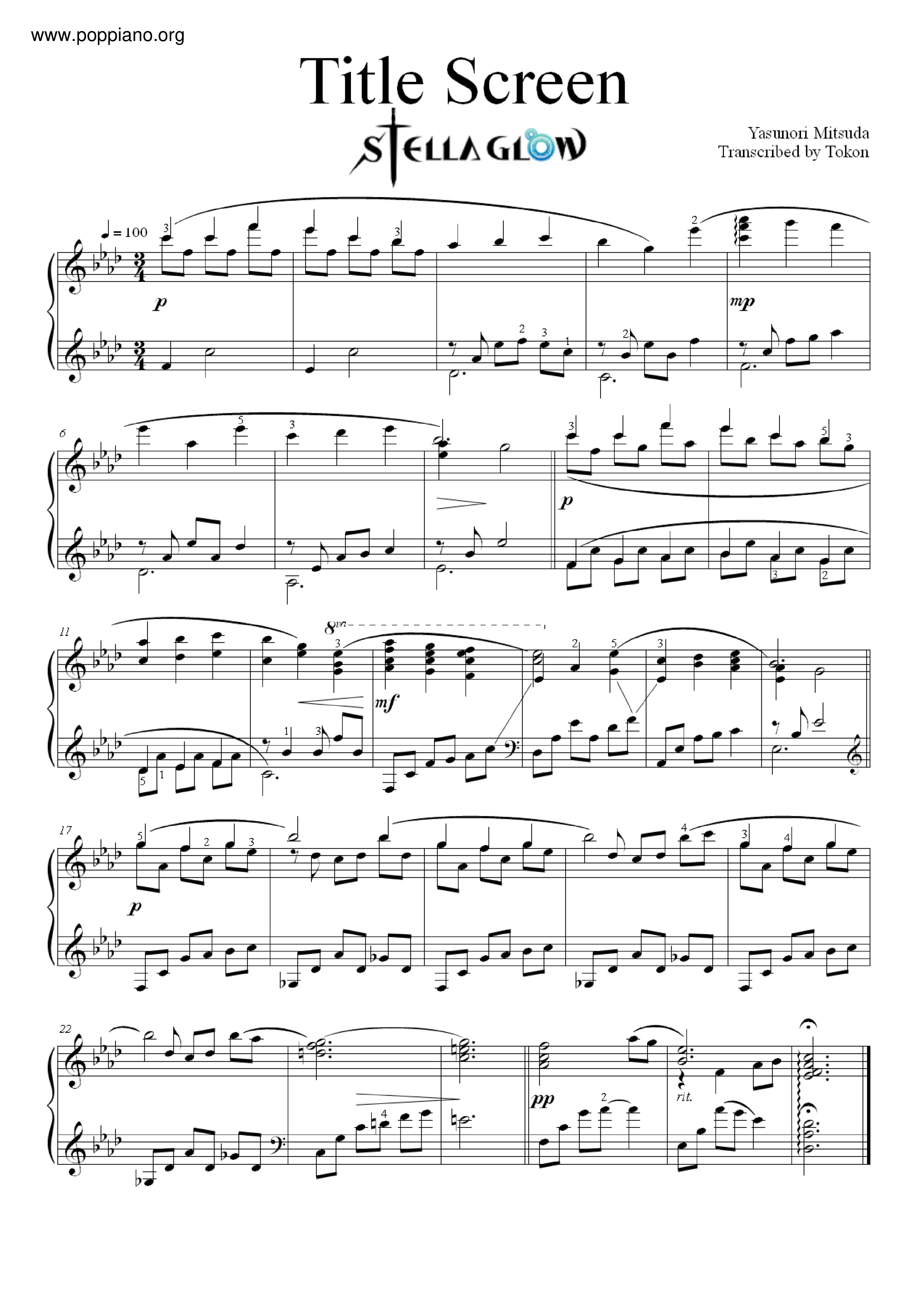 Title Screen Score