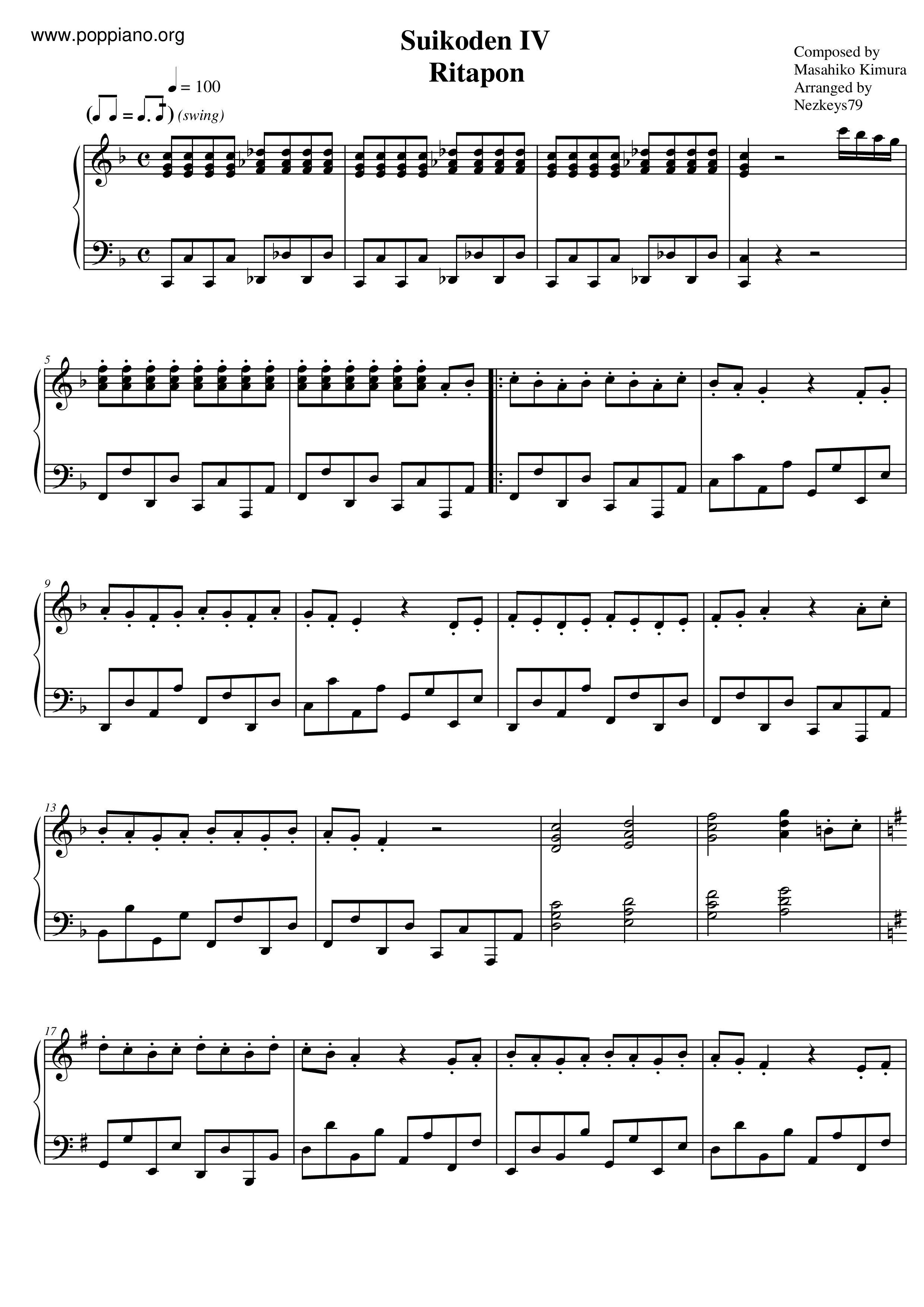 Ritapon Score