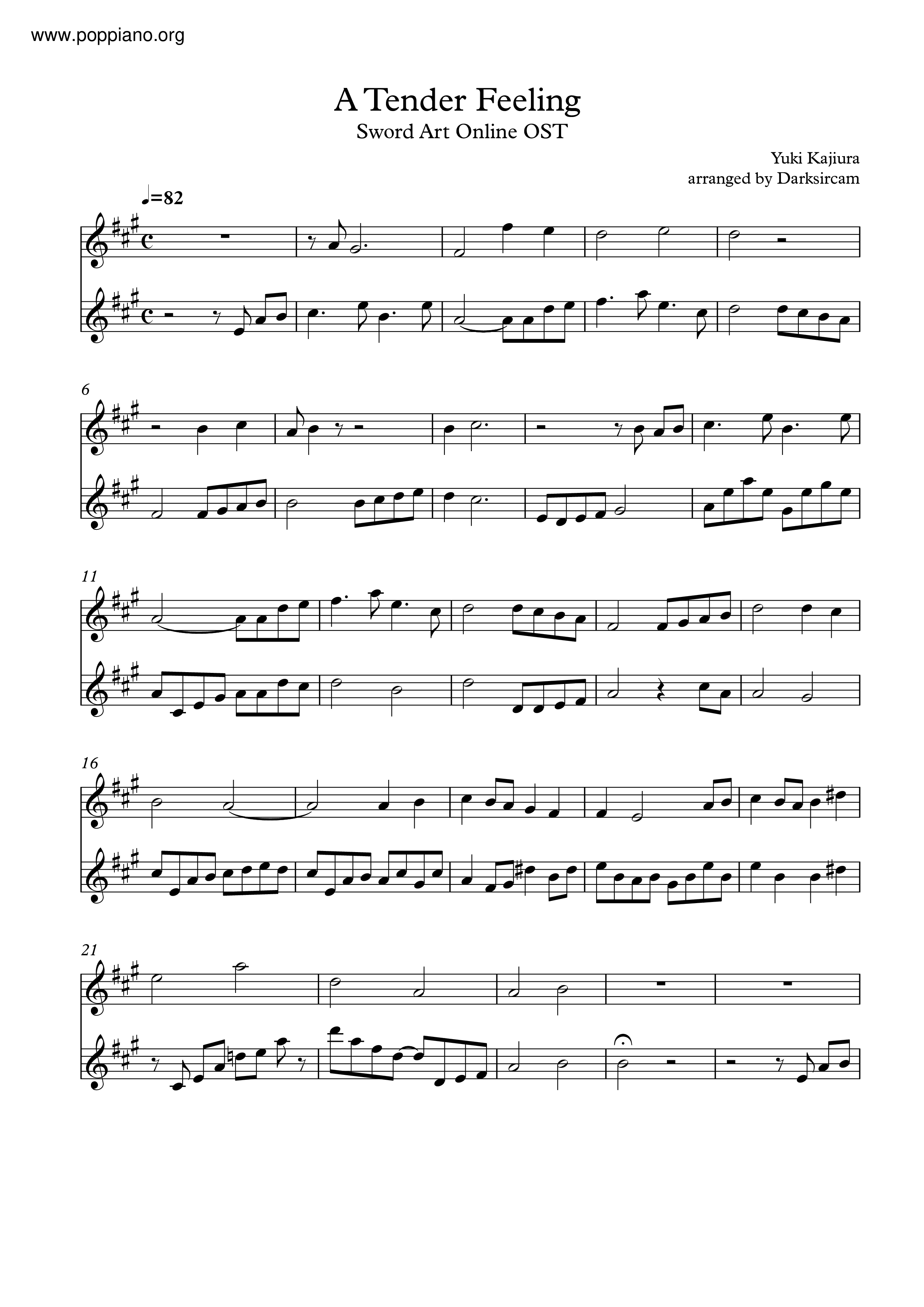 刀劍神域 - A Tender Feeling Score