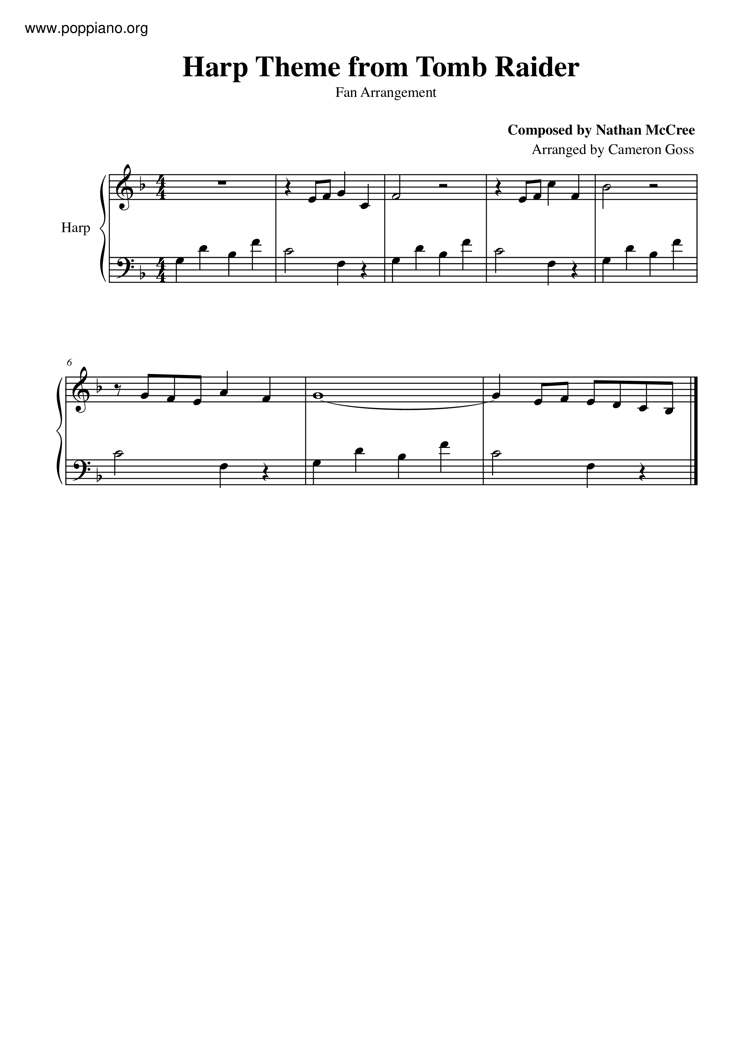 Harp Theme Score