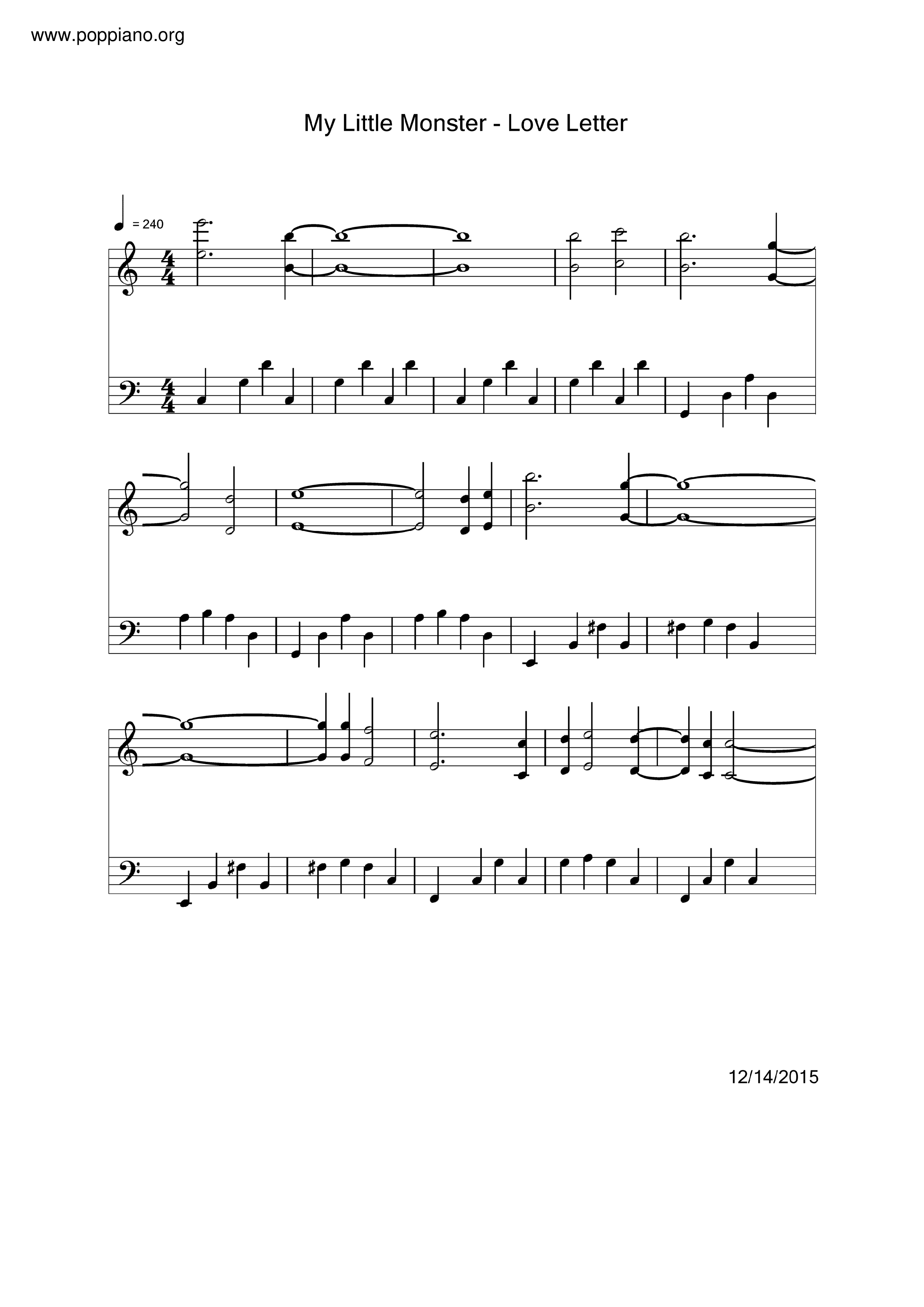 Love Letter Score