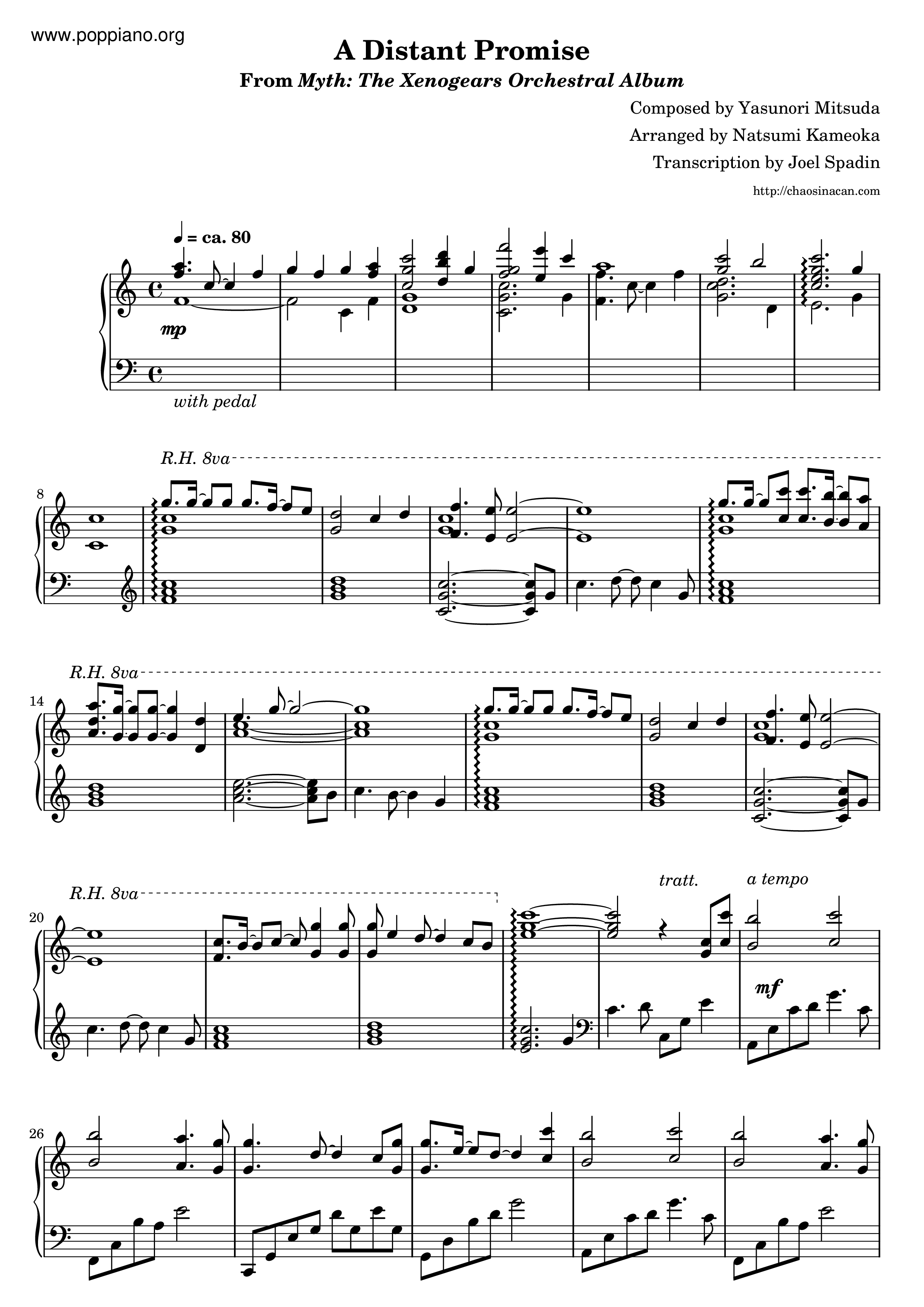 A Distant Promise - Myth: The Xenogears Orchestral Album Arrangement Score