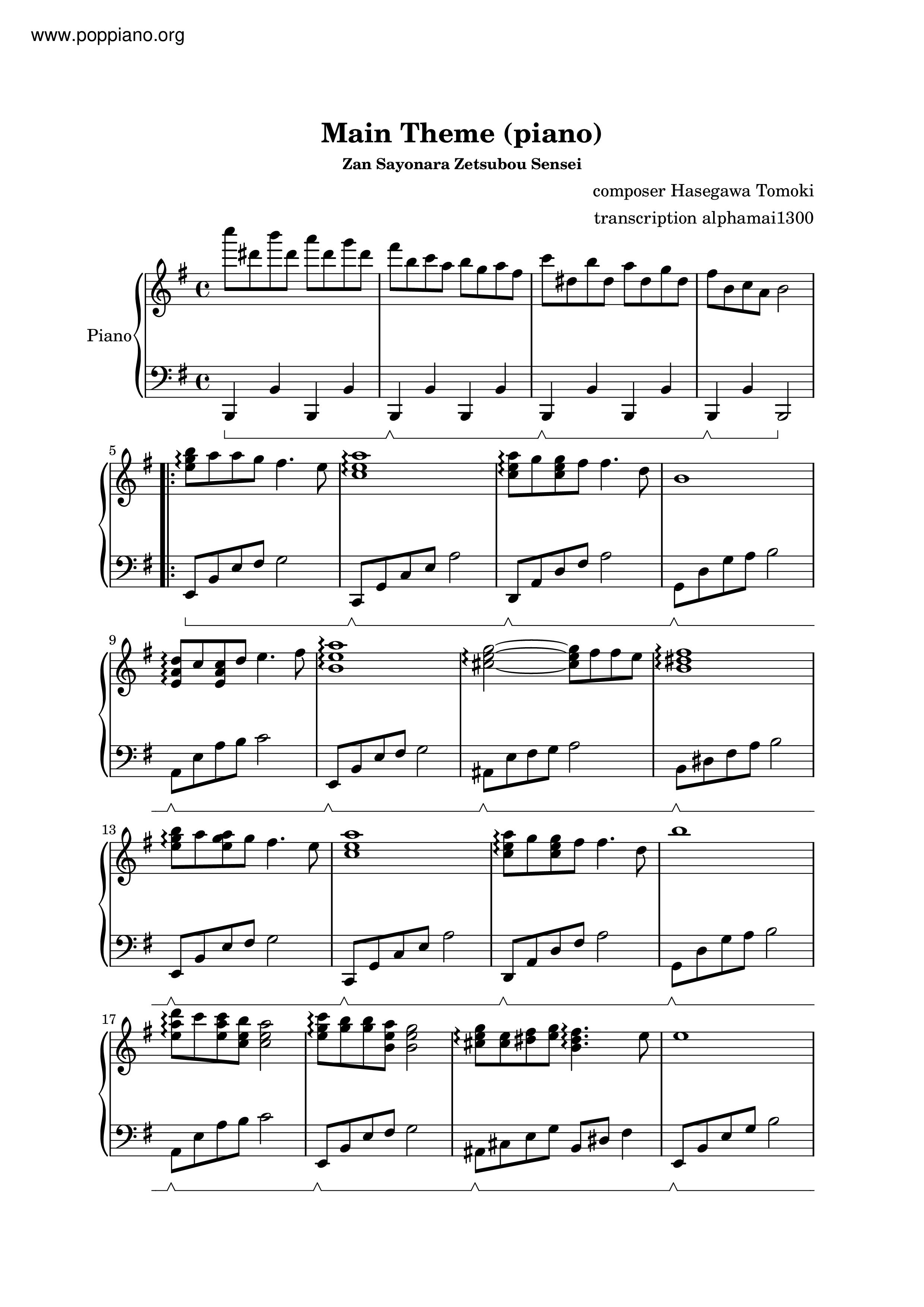 Main Theme Score