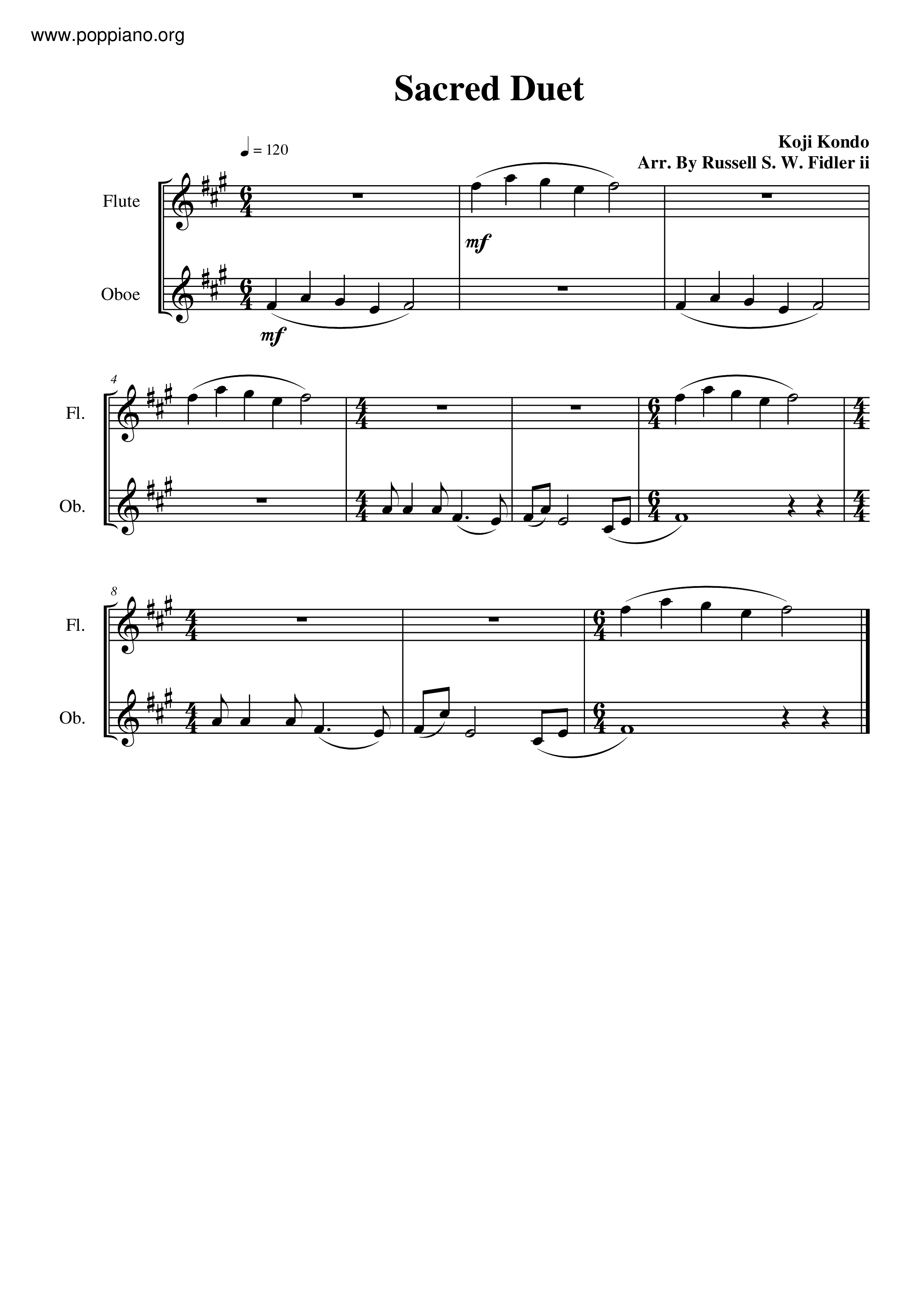 Sacred Duet Score
