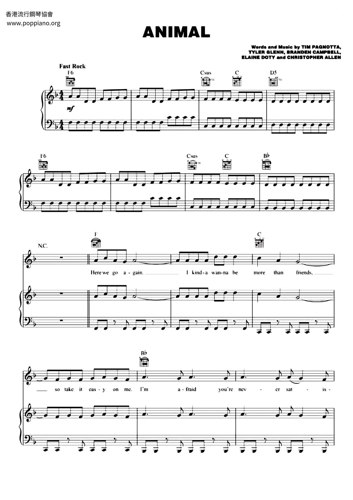 Animal Score