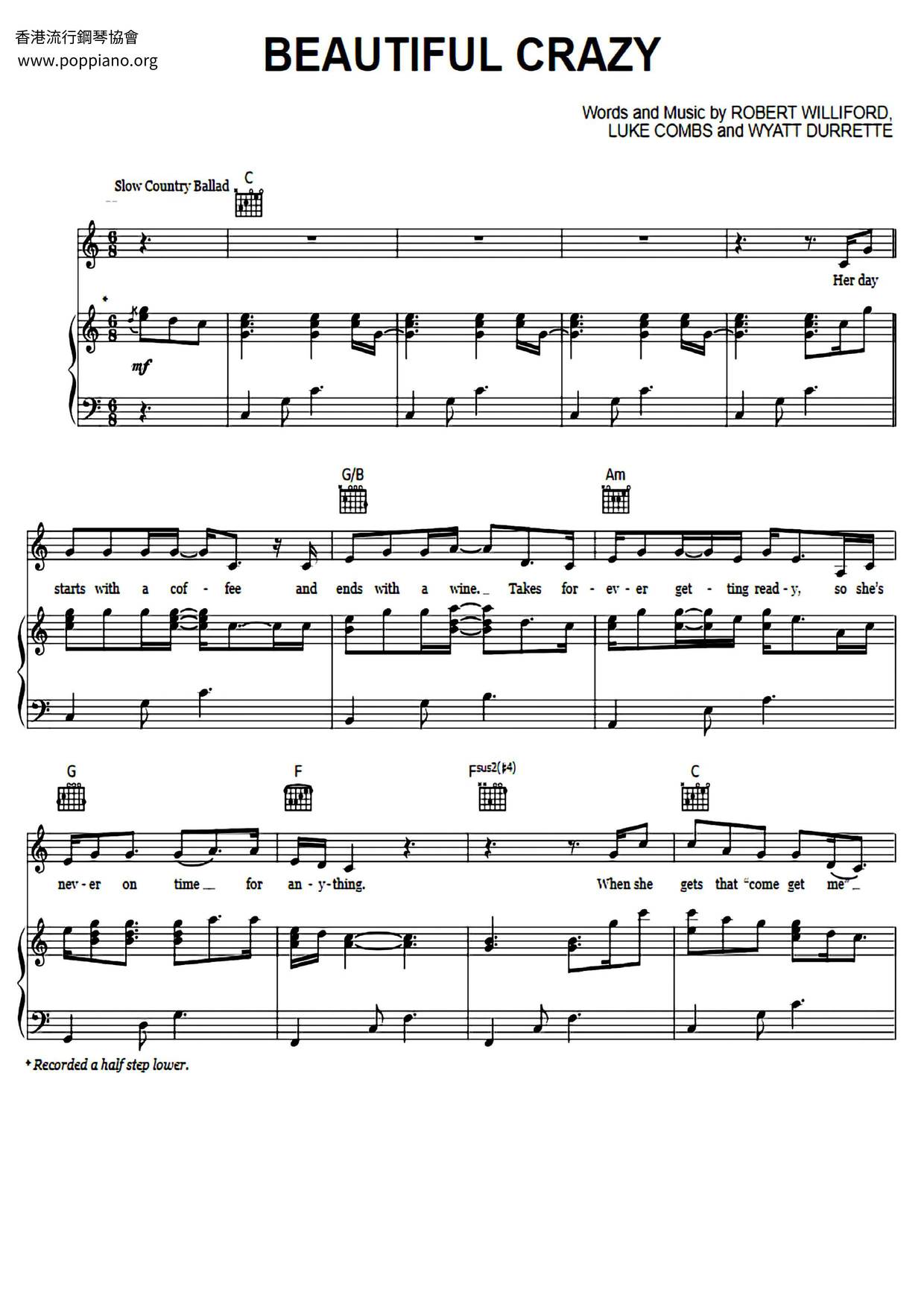 Beautiful Crazy Score