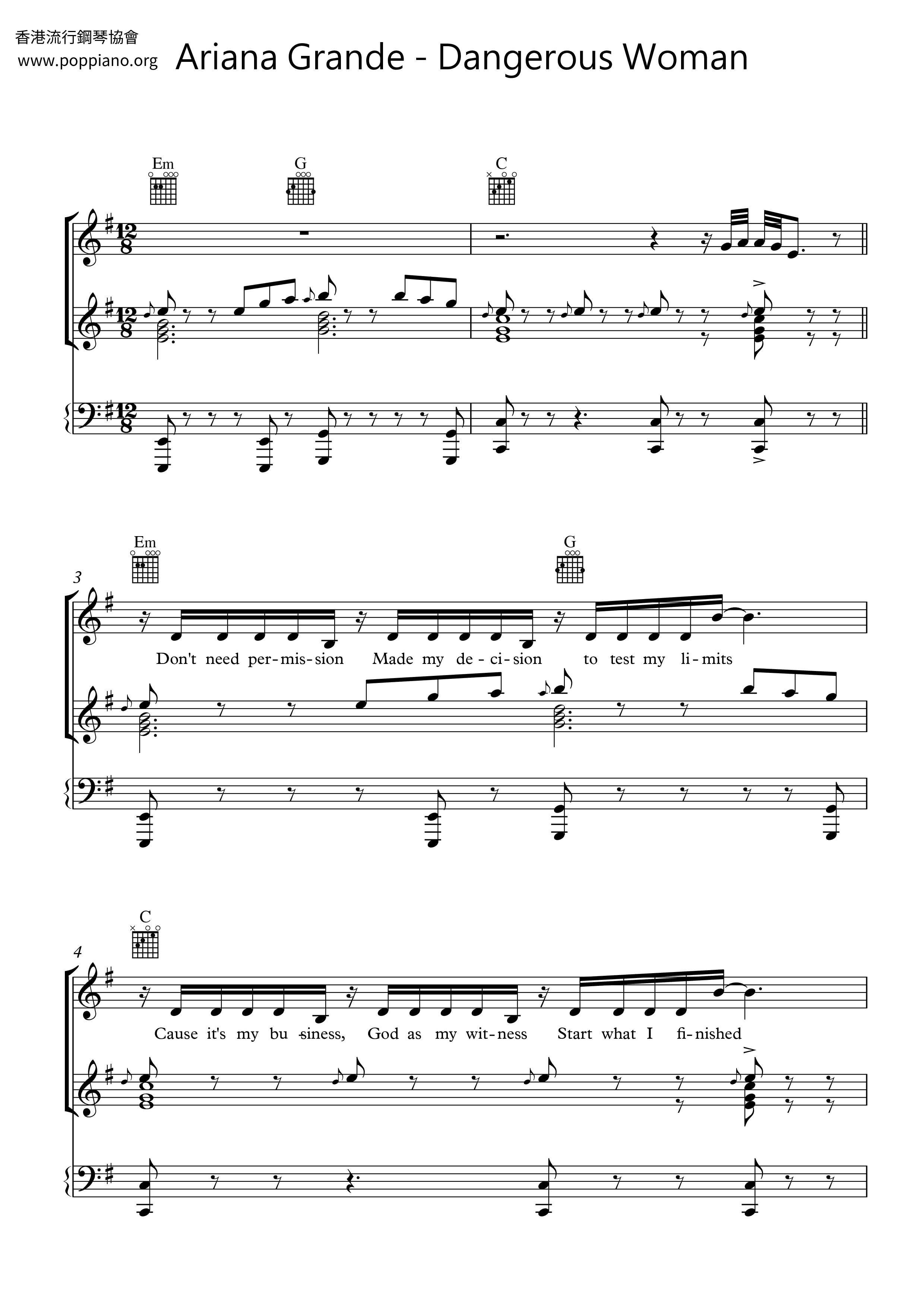 Dangerous Woman Score